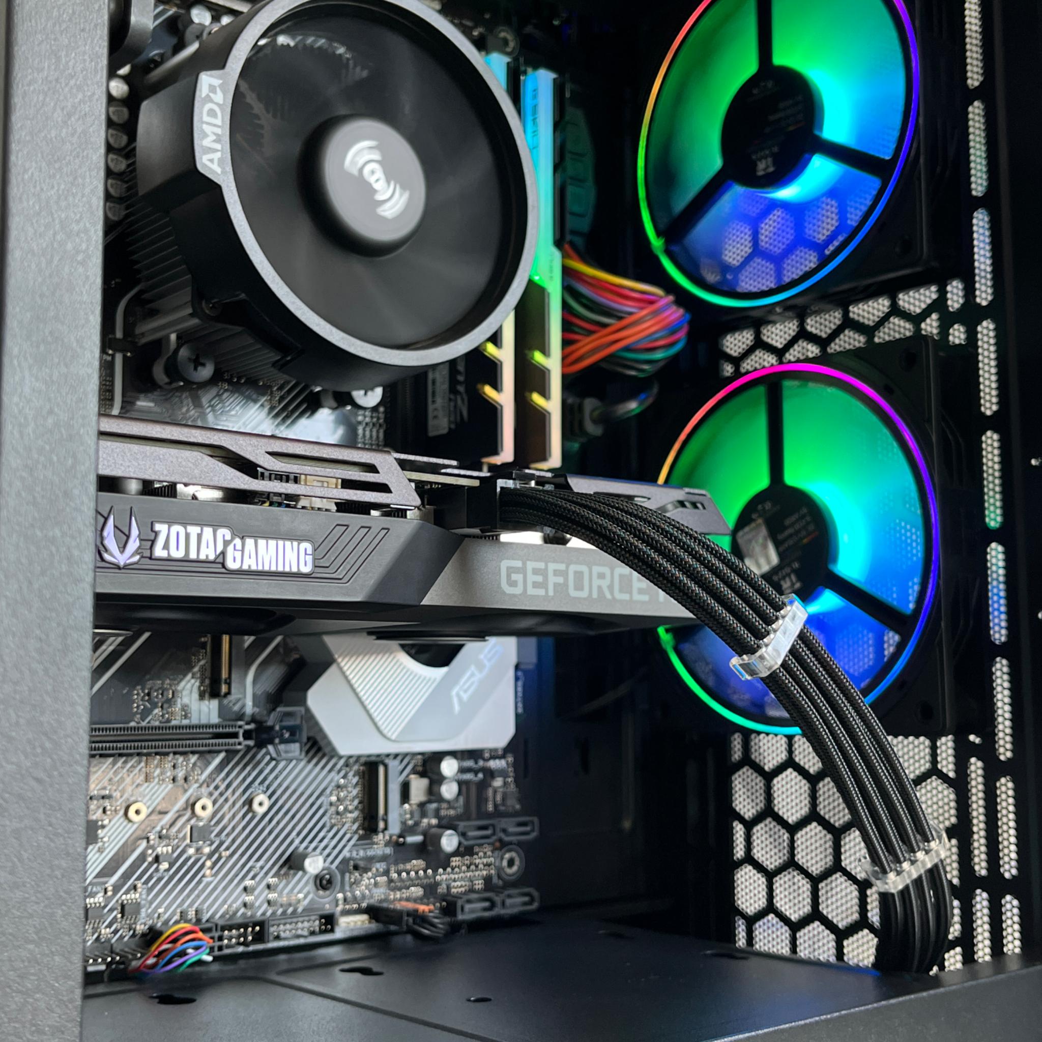 RTX 3060 Ti 8GB, Ryzen 5 3600X, 16GB RAM | Black RGB Gaming Computer/PC