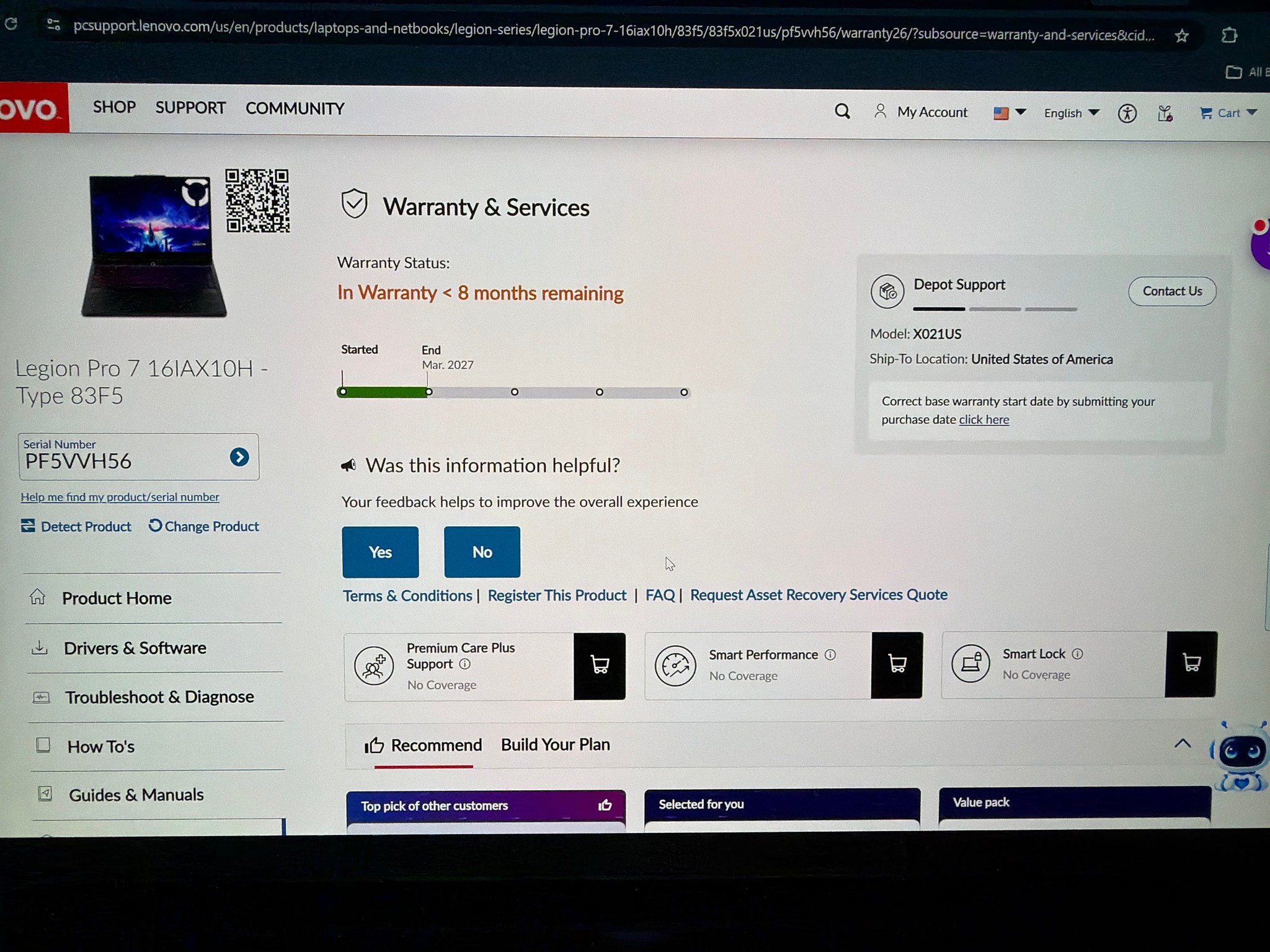 Lenovo 16" Legion Pro 7i 5080 GPU Laptop