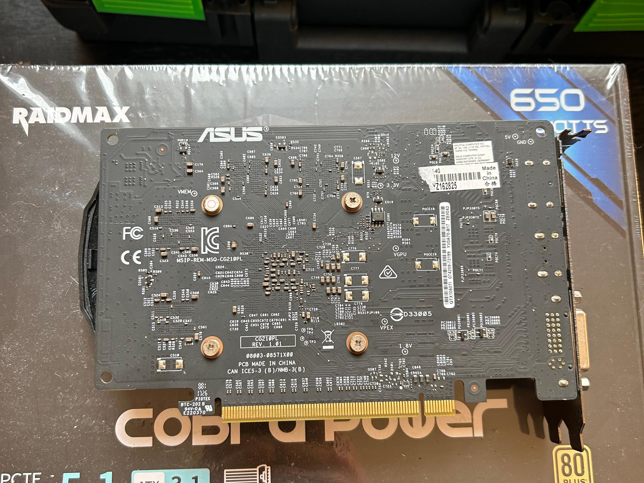 ASUS Phoenix GeForce GTX 1050 Ti 4GB GDDR5 Graphics Card - No External Power!