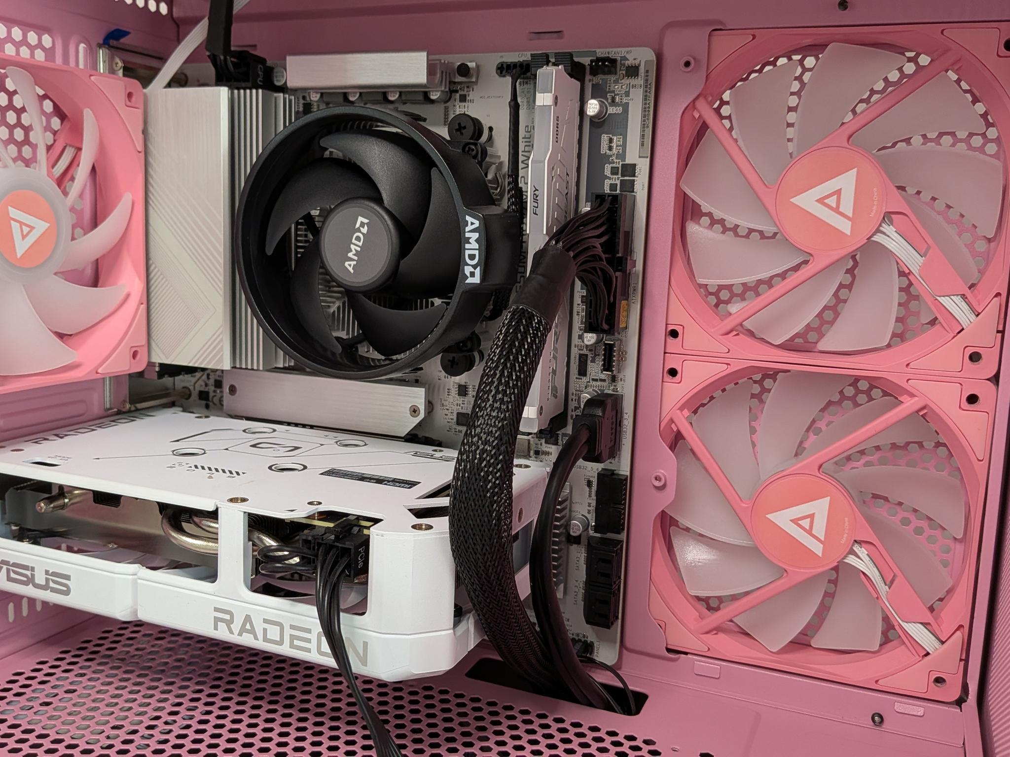Brand New Build ALL AMD AM5 Custom Gaming PC Pink RGB