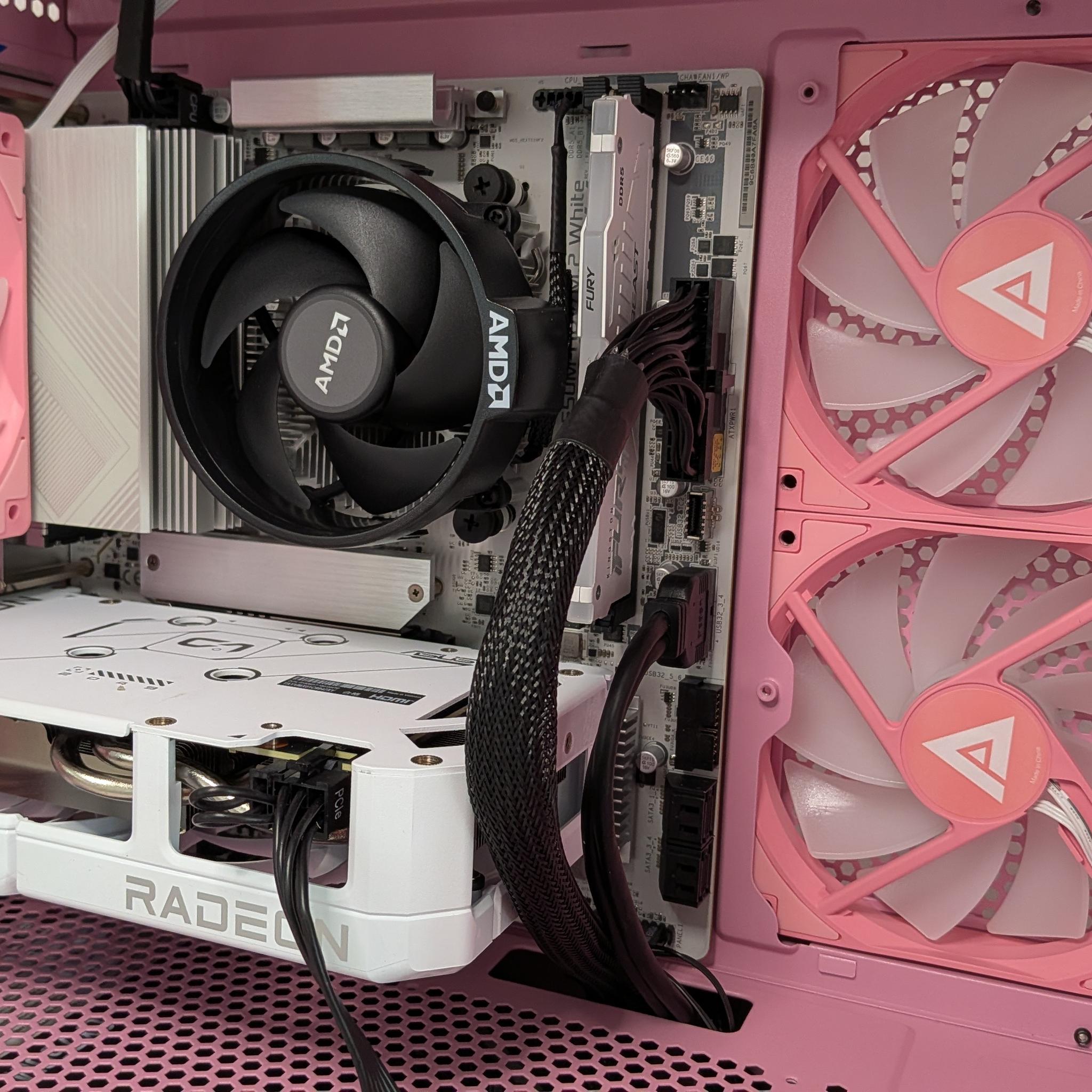 Brand New Build ALL AMD AM5 Custom Gaming PC Pink RGB
