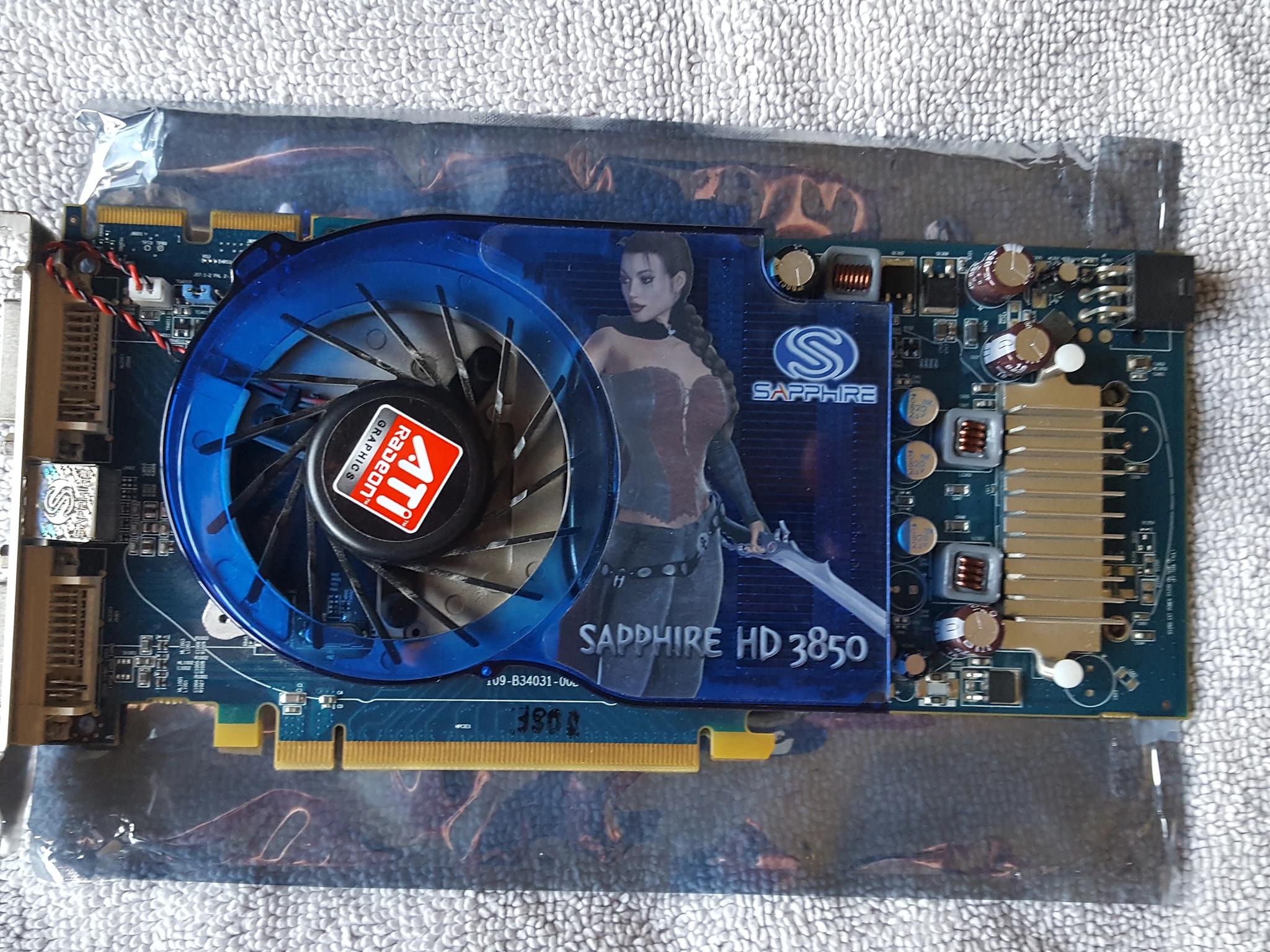 Sapphire Radeon HD 3850 512MB GDDR3, used w/ accessories