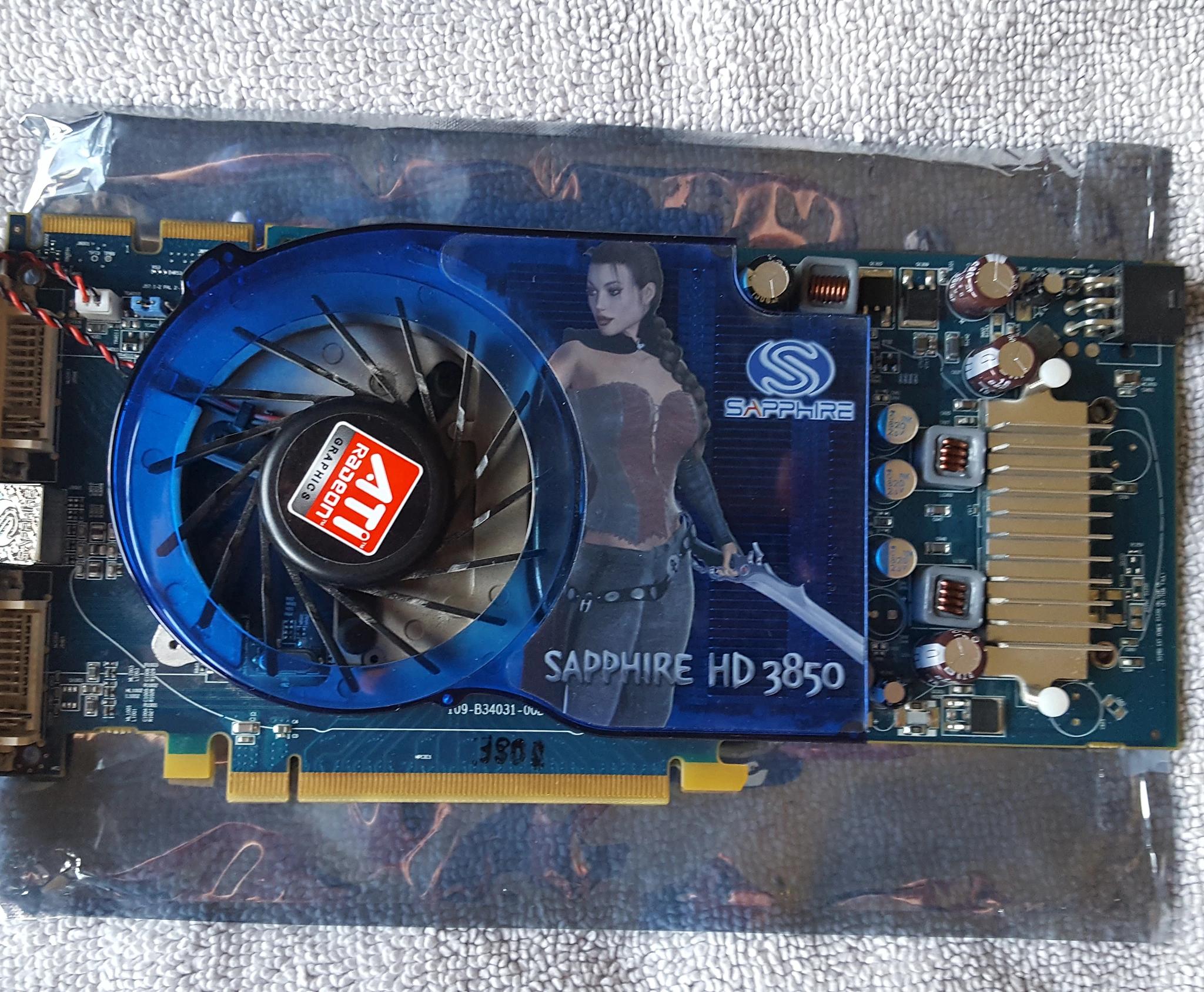 Sapphire Radeon HD 3850 512MB GDDR3, used w/ accessories