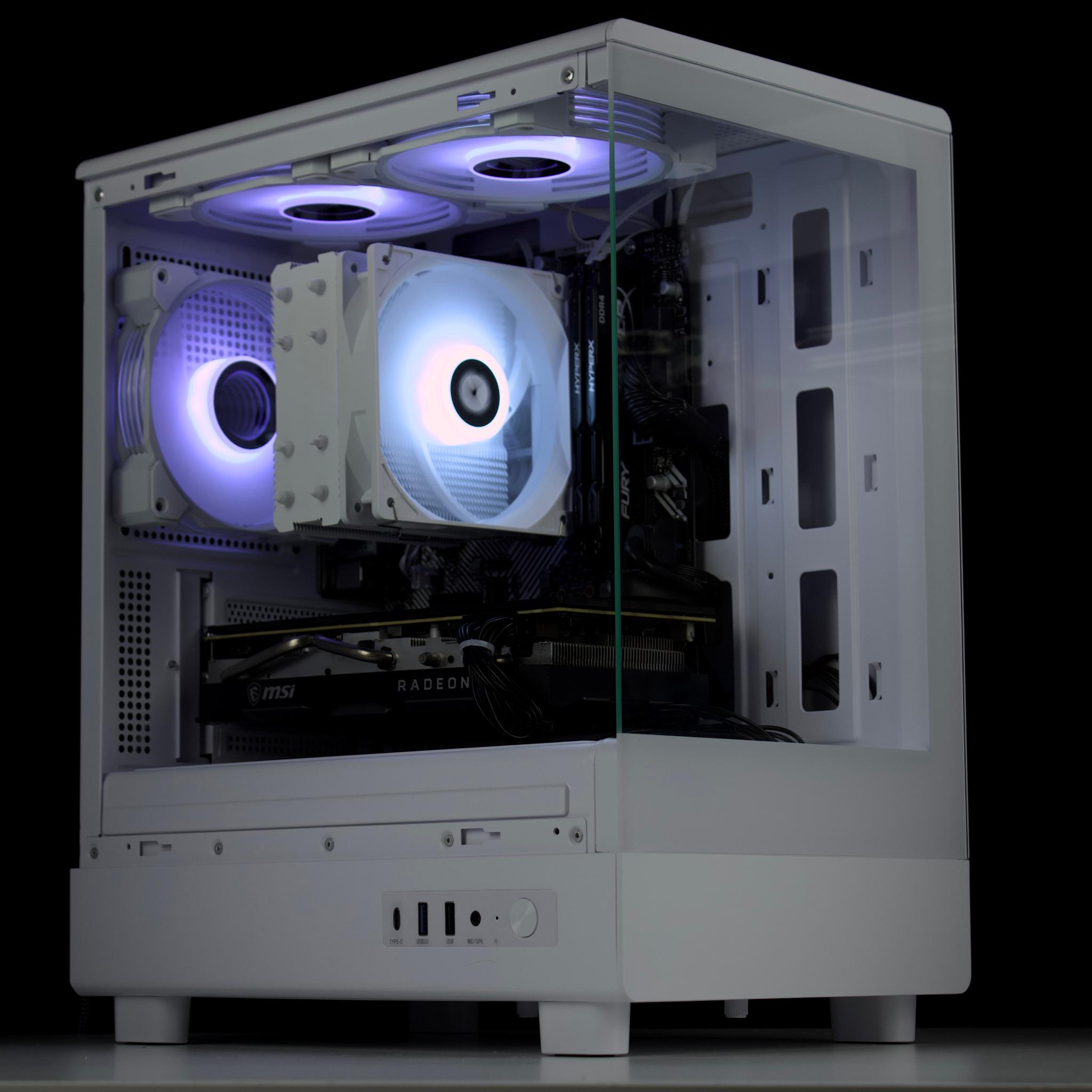 🧊❄️🧊 White Gaming PC – RX 5700 XT, Ryzen 5 3500X, 16GB RAM, 480GB SSD - WiFi, BlueTooth ...