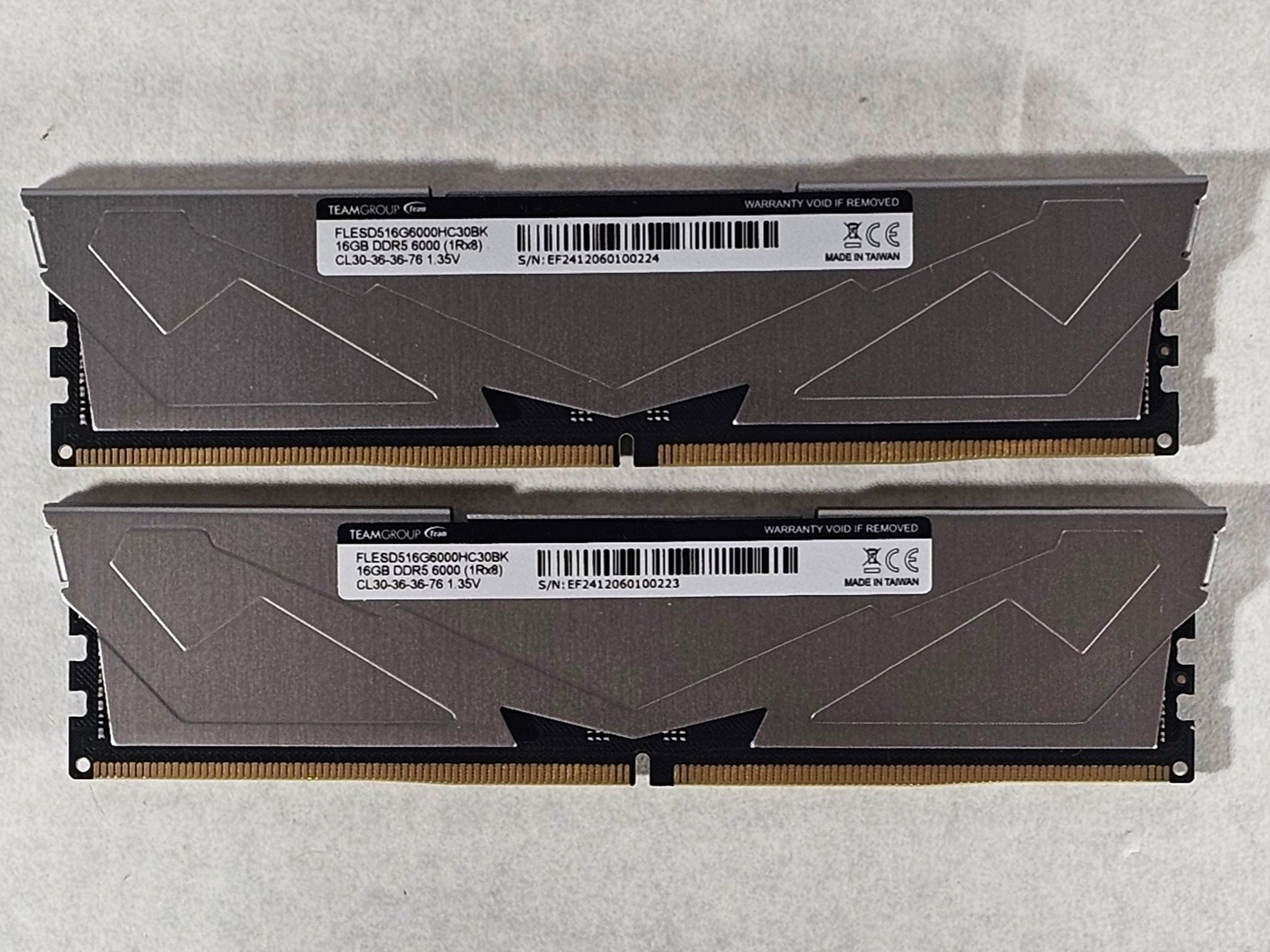 32GB DDR5 (2x16GB) CL30 6000MT/s T-Force Vulcan