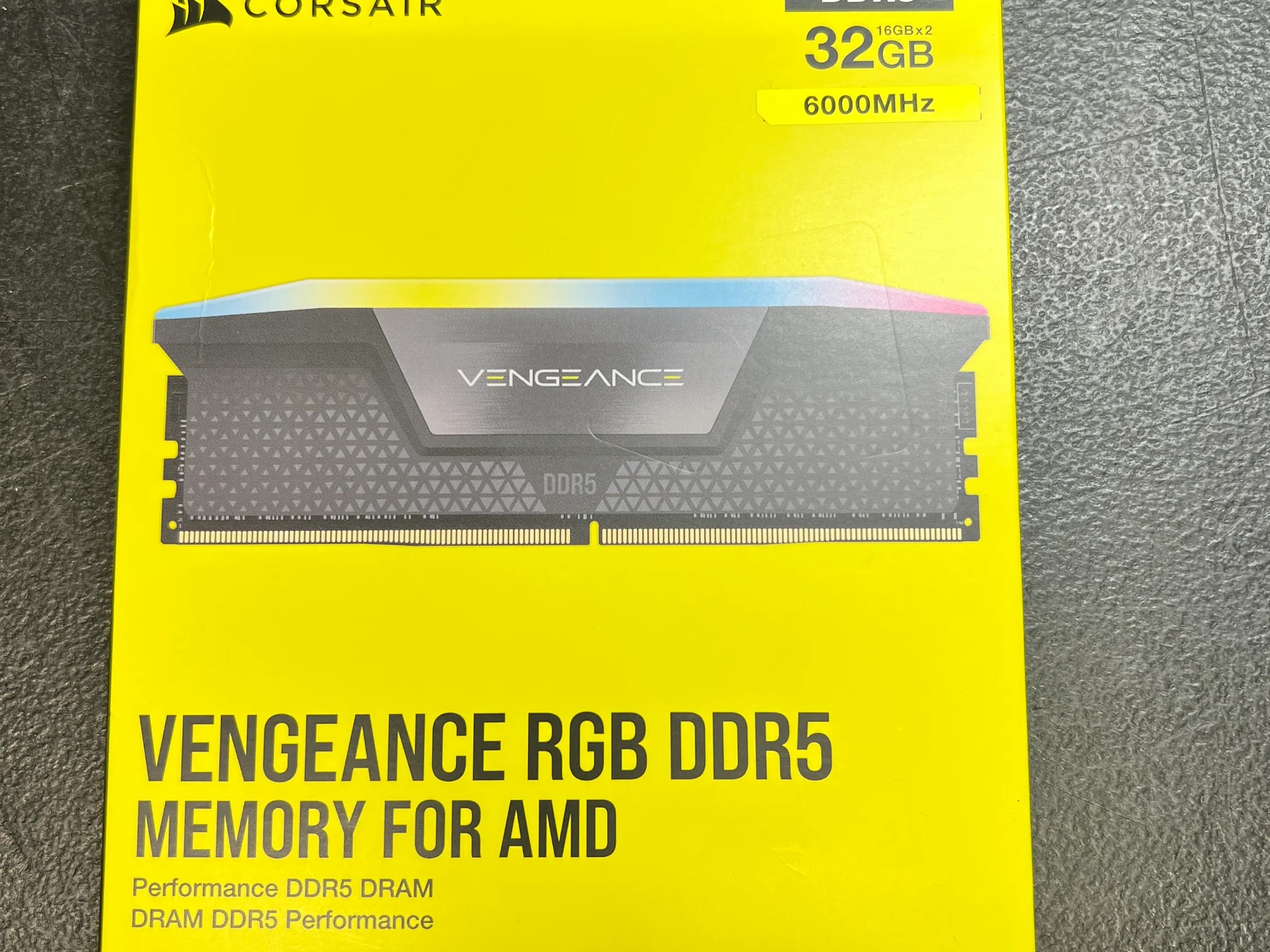 CORSAIR VENGEANCE RGB DDR5 RAM 32GB (2x16GB) 6000MHz