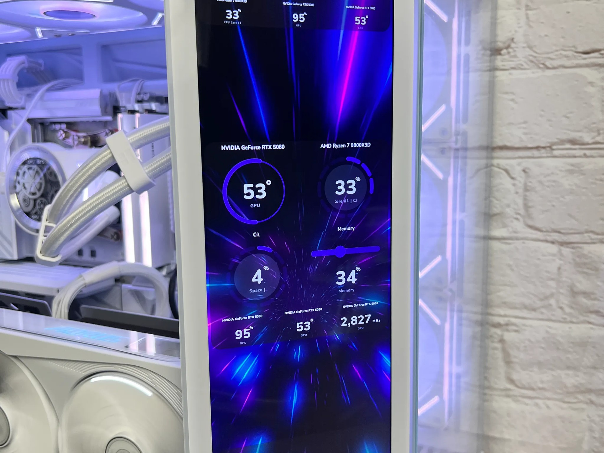 5080 AORUS MASTER ICE 9800X3D 32GB DDR5 2TB M.2 WIFI 7 HYTE Y70 TOUCH INFINITE