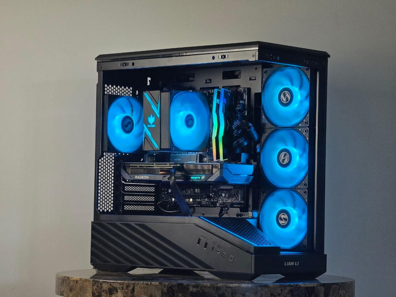 FREE SHIP 🖤🌈 Black RGB Gaming PC | RX 9060 XT 16 GB | AMD Ryzen 7 5700X | 1 TB NVME | 32 GB DDR4