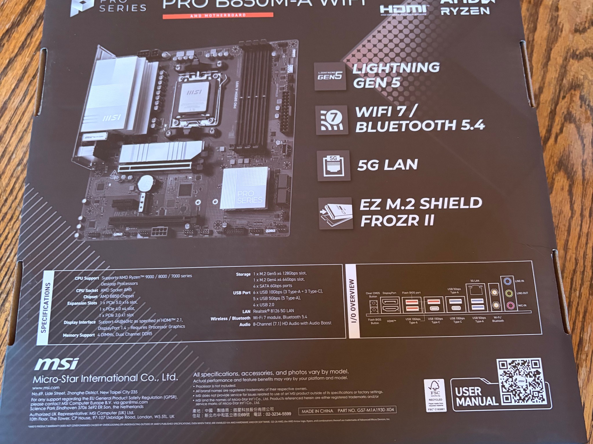 MSI PRO B850M-A WIFI