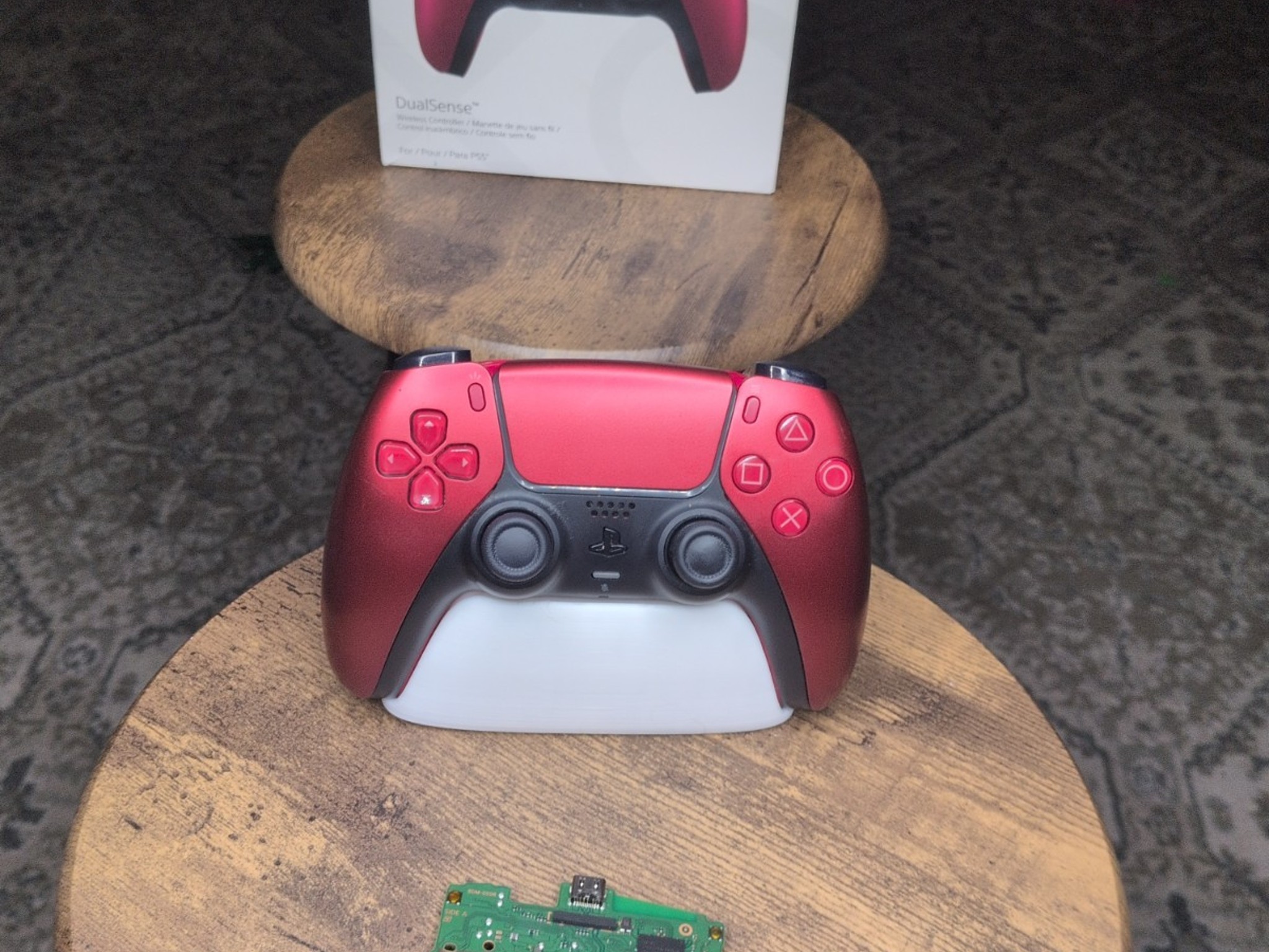 PlayStation 5 DualSense Wireless Controller- Volcanic Red Ksilver TMR JOYSTICKS