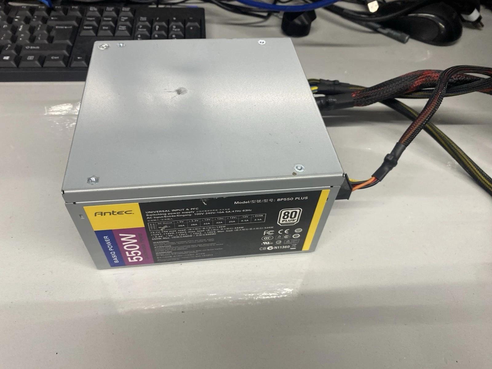 Antec BP550 Plus 550W 80 PLUS ATX Power Supply Semi-Modular PSU w/ Cables