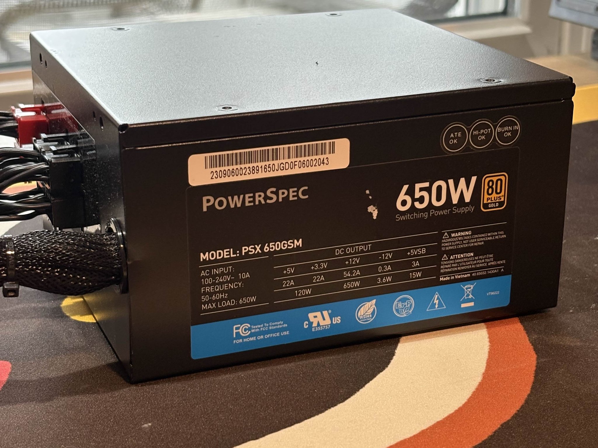 Powerspec 650W Semi-Modular