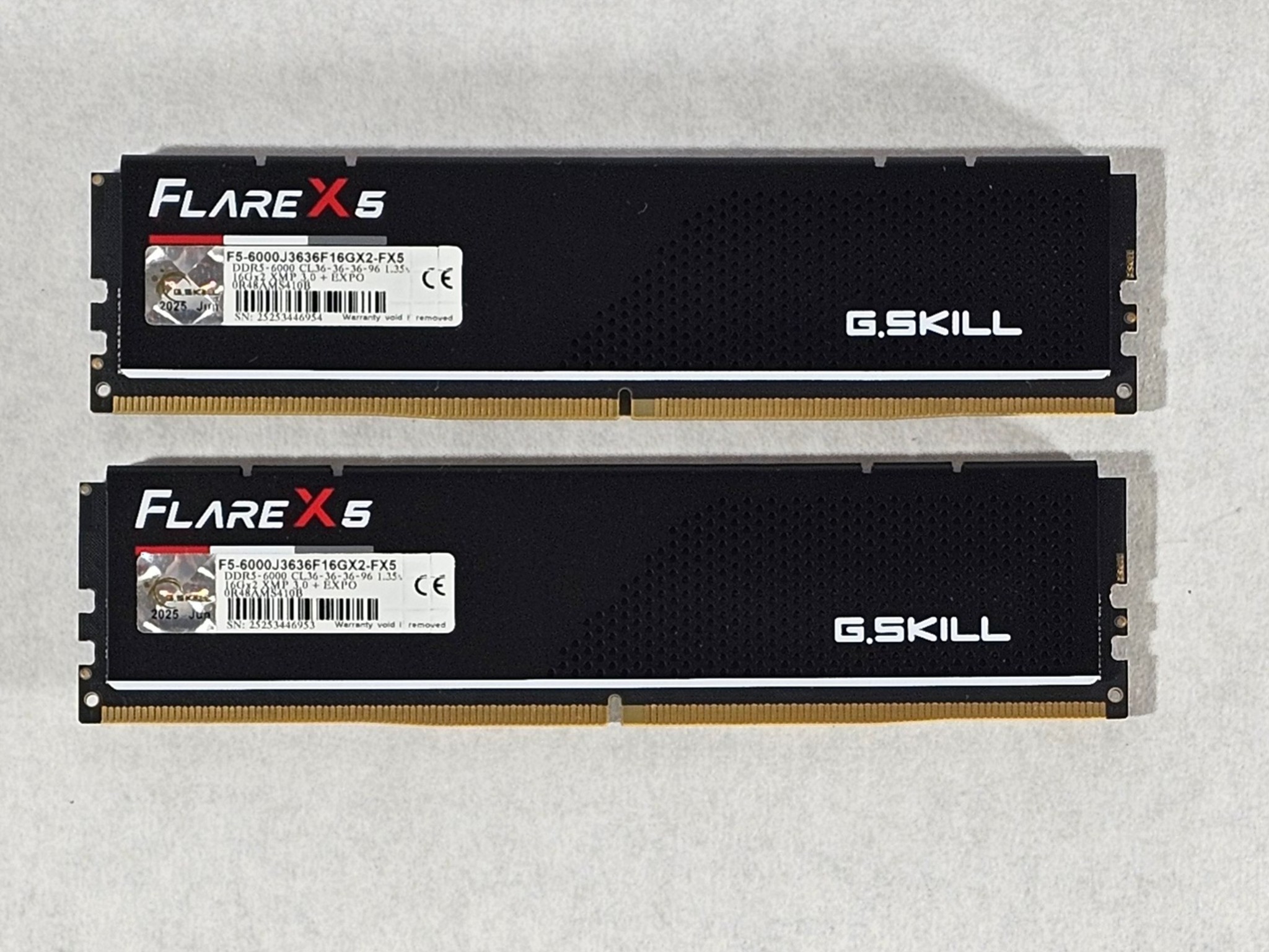 32GB DDR5 (2x16GB) CL36 6000MT/s G.SKILL Flare X5