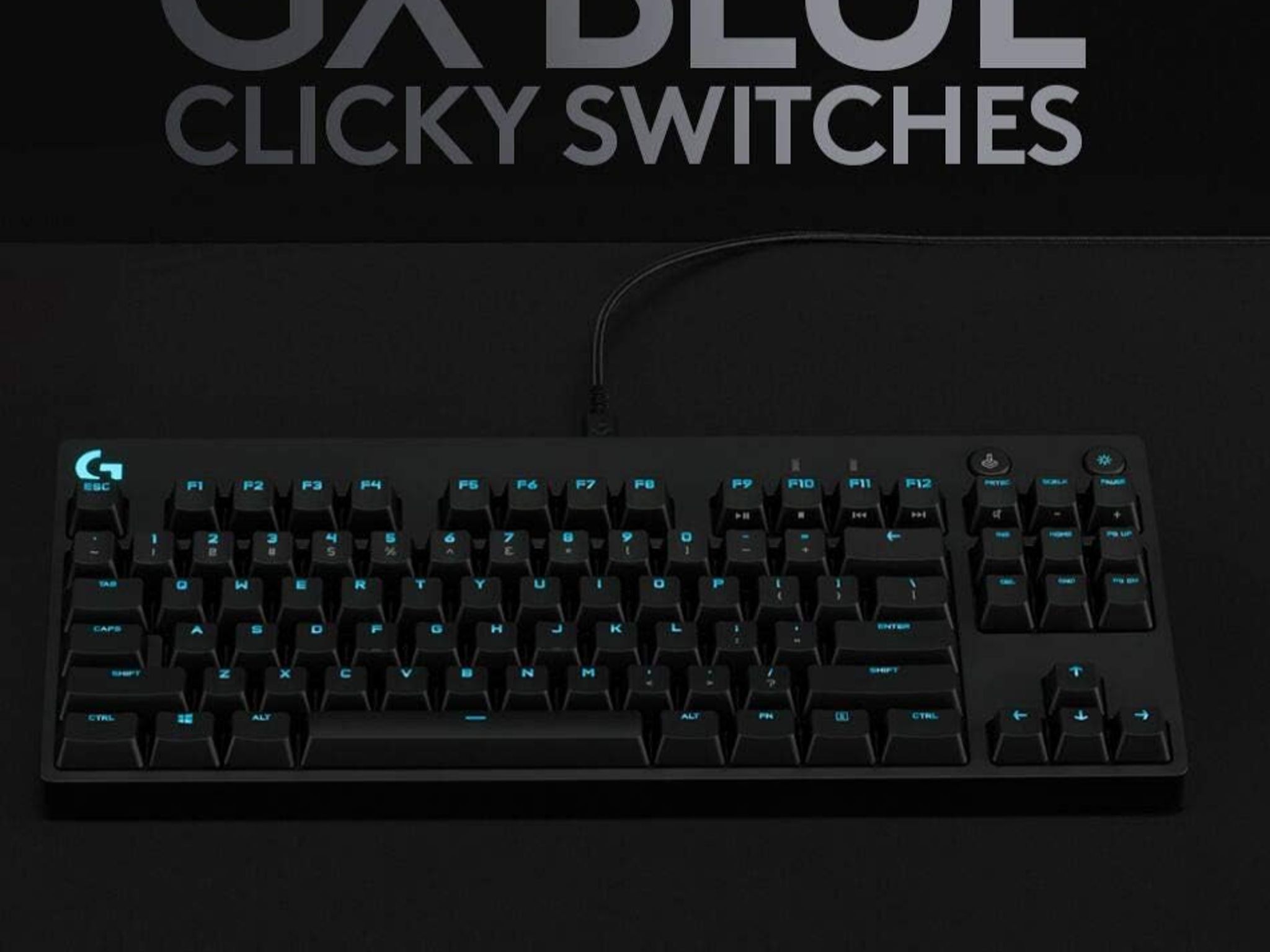 Logitech G Pro X (GX Blue Clicky) Gaming Keyboard