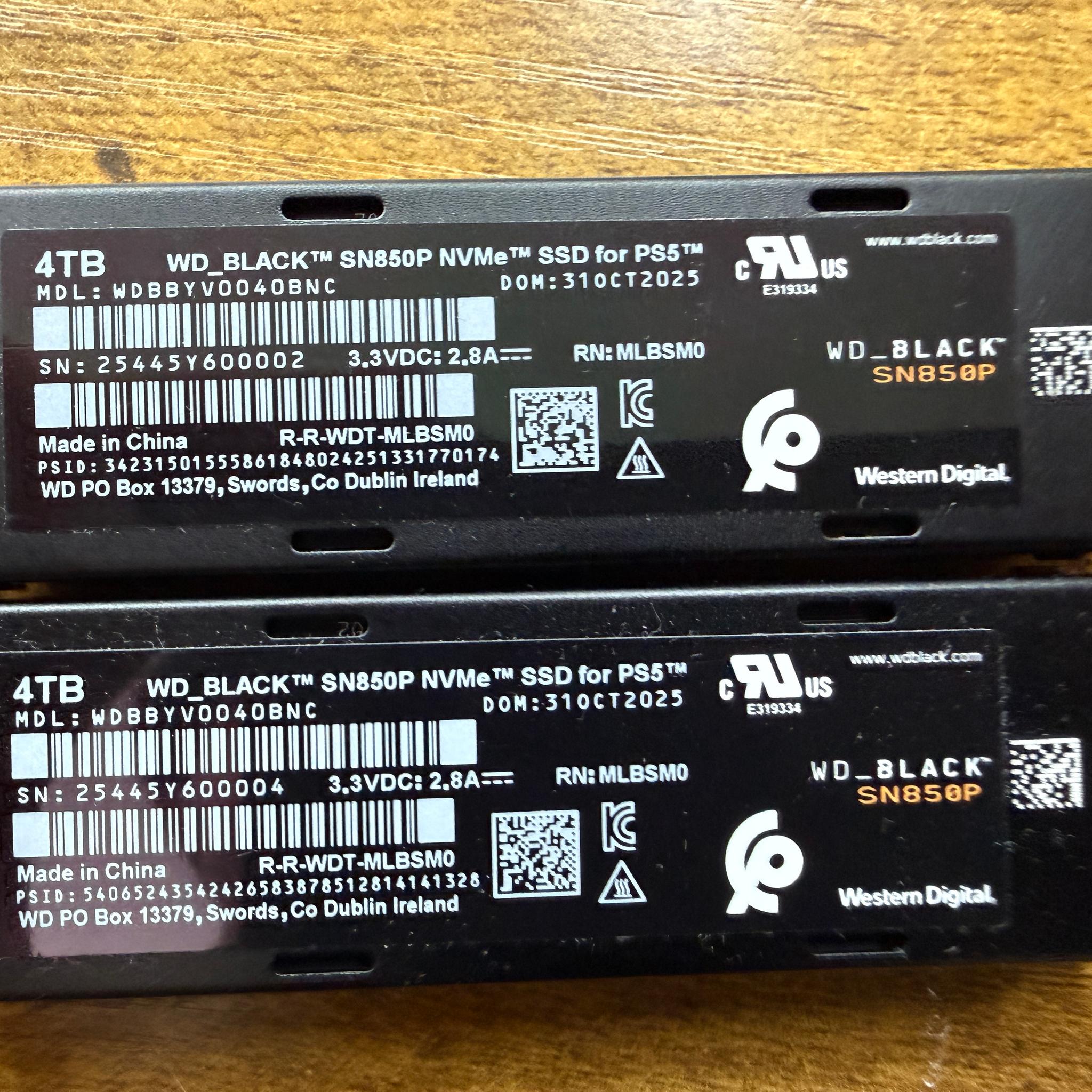 WD_Black 4TB SN850P (X) Gen4x4 NVMe SSD w/ Heatsink