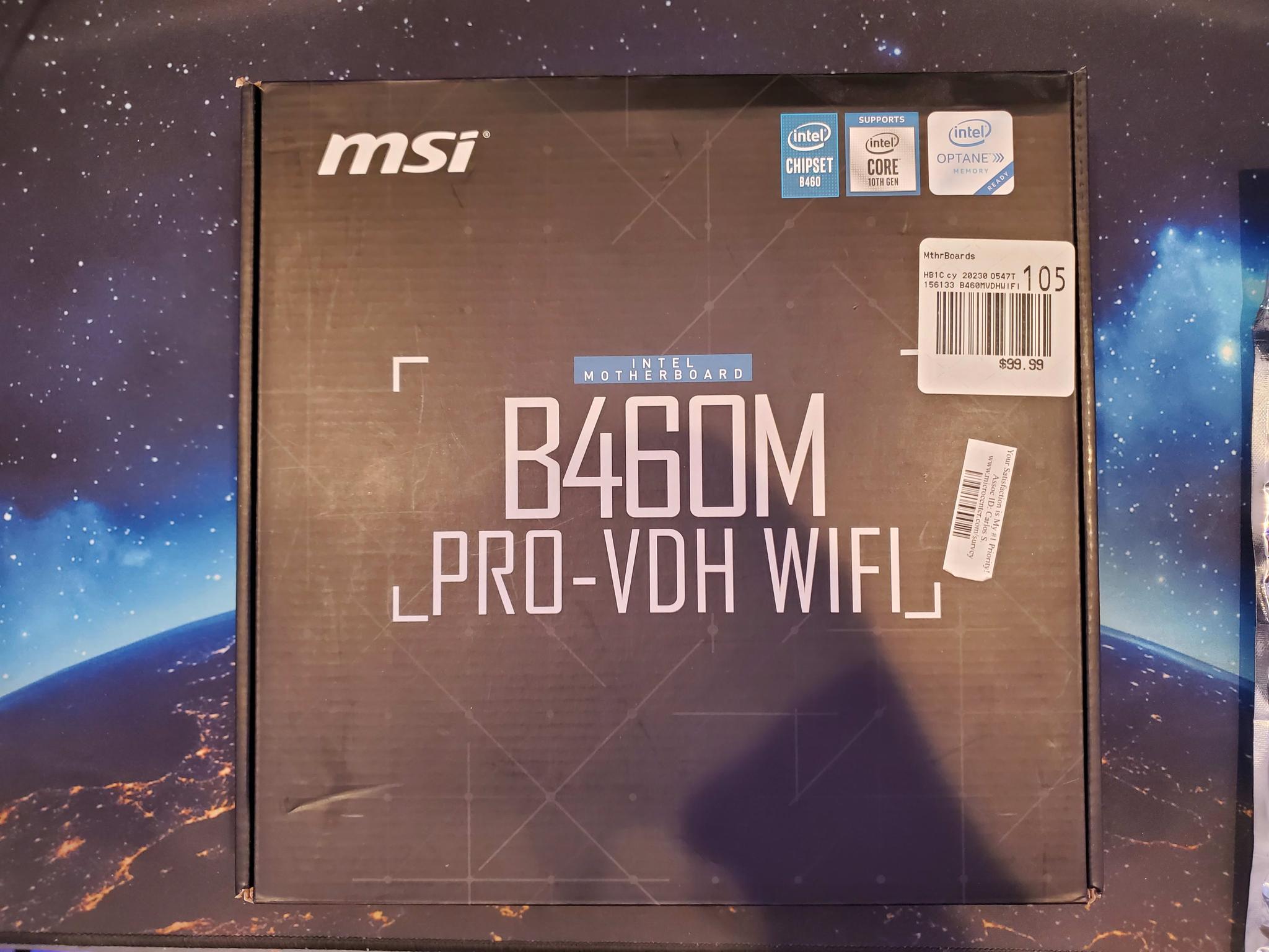 I3 10100 3.6 GHz Processor, B460M PRO VDH WIFI Motherboard