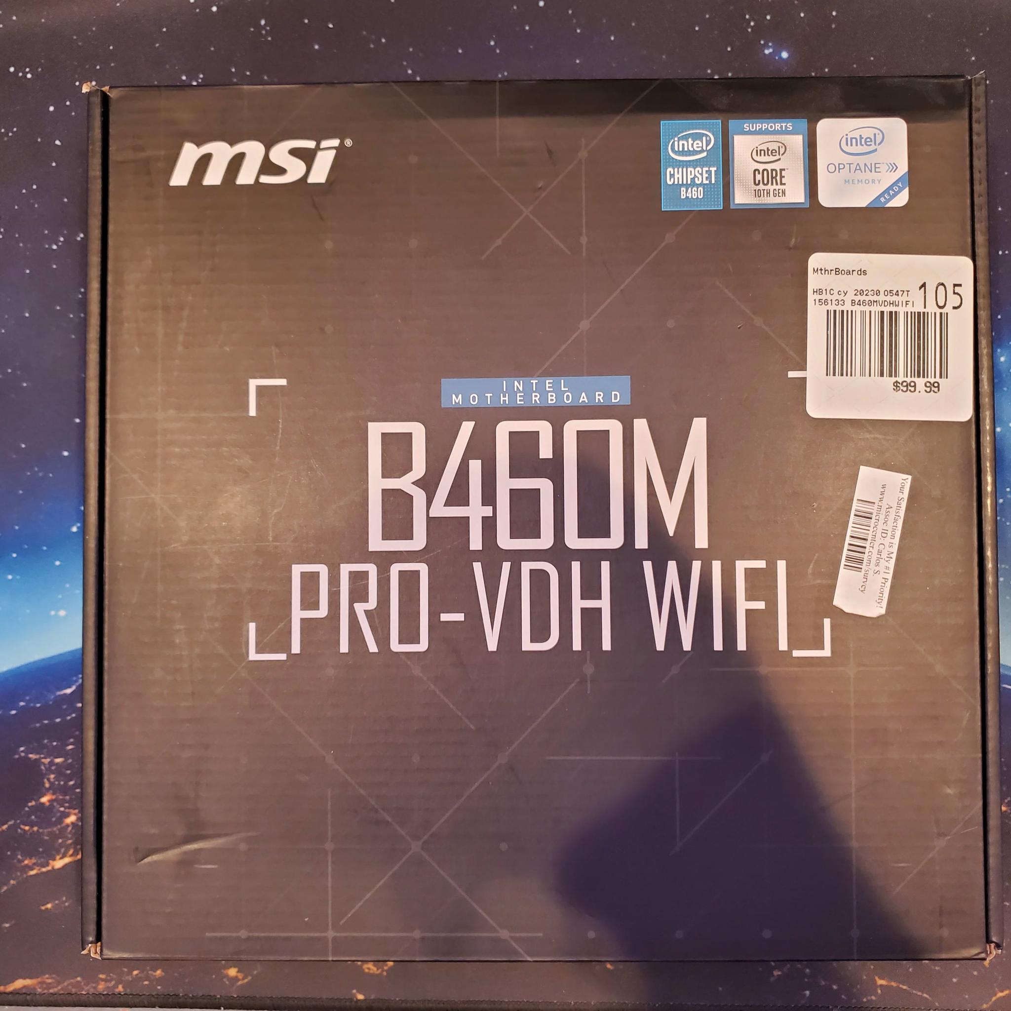 I3 10100 3.6 GHz Processor, B460M PRO VDH WIFI Motherboard
