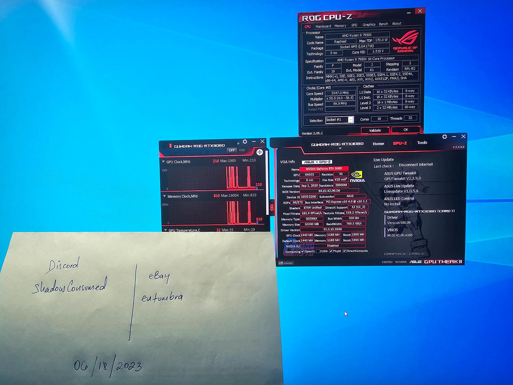 HIGH END CUSTOM BUILD 7950X w ROG GUNDAM 3080- BNIB!