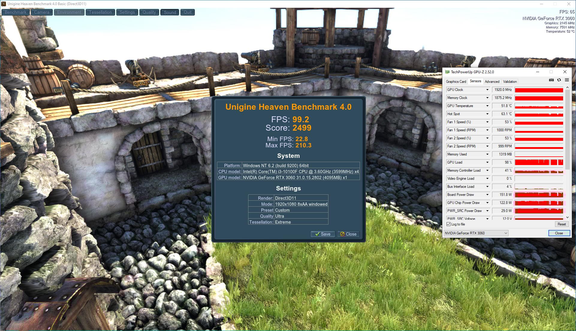 ASUS ROG Strix GeForce RTX 3060 OC Edition 12GB GDDR6 LHR, Used, with original box