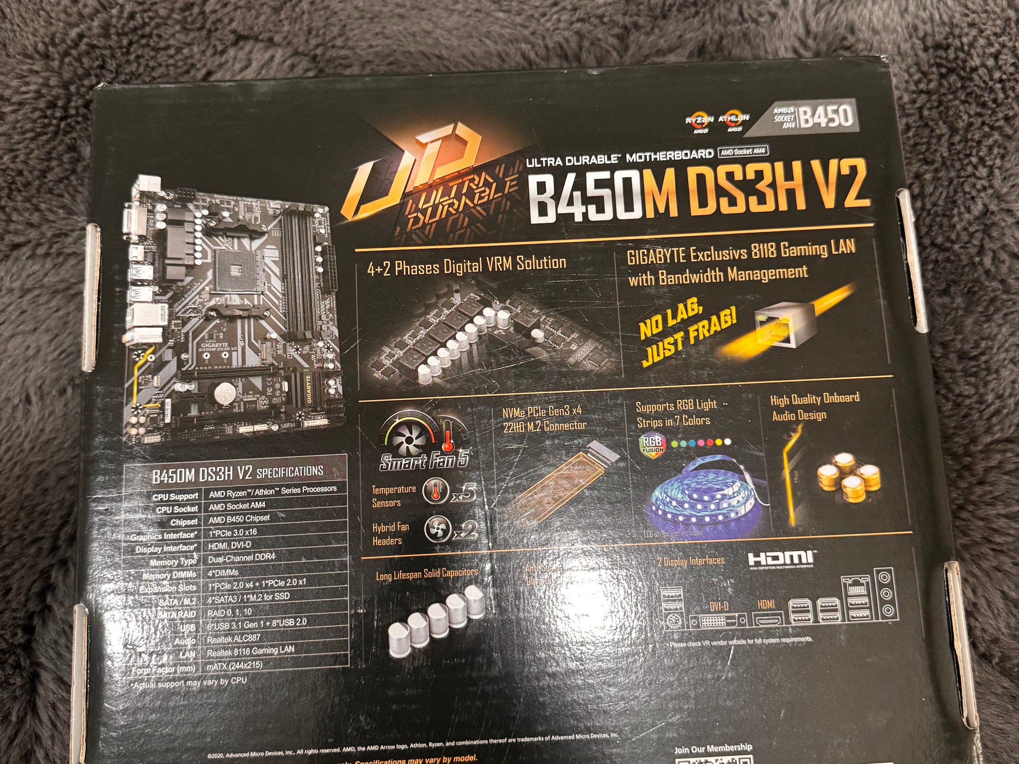 GIGABYTE B450M DS3H V2 READ DESC