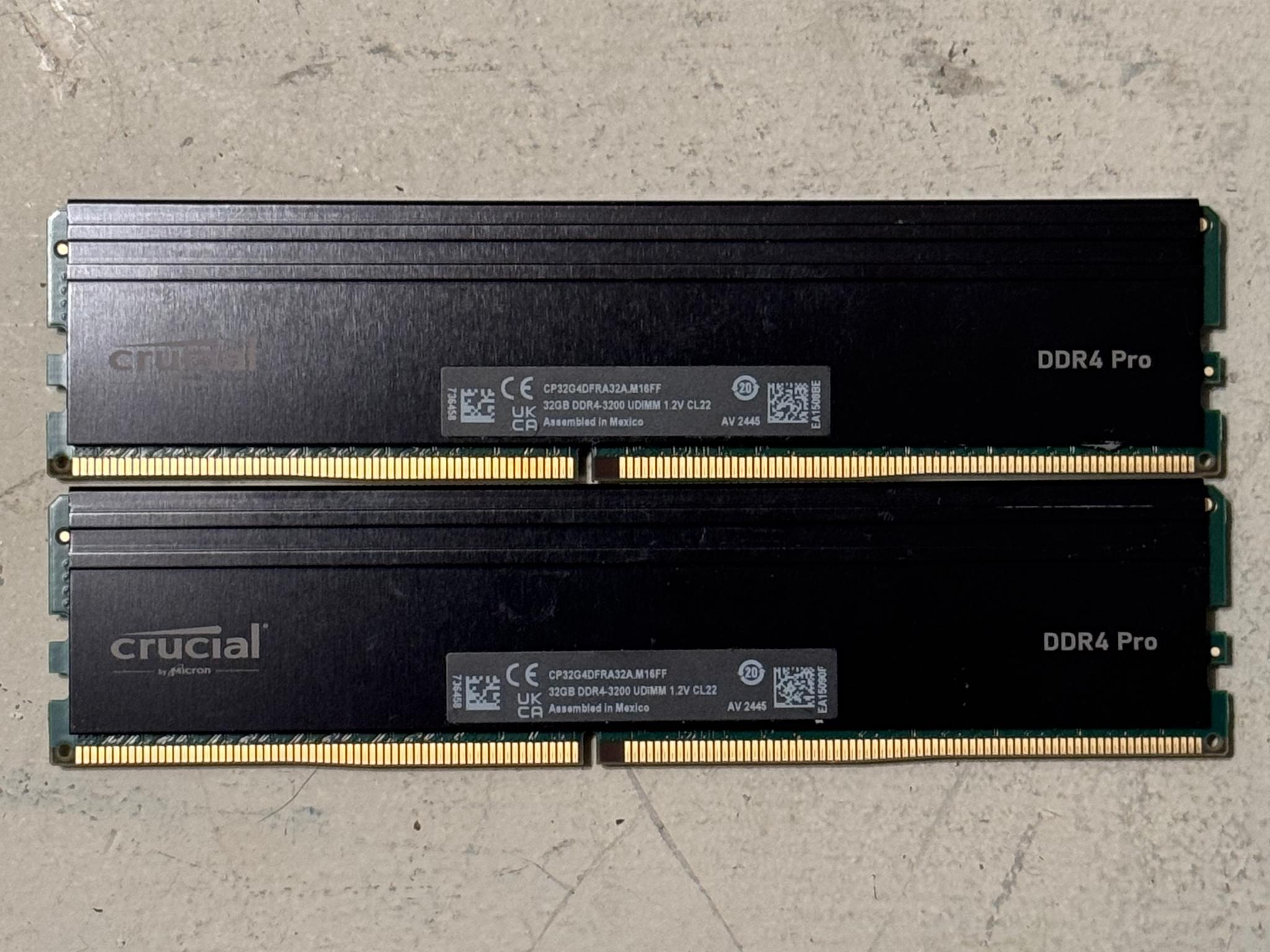 64GB DDR4-3200 Ram - Crucial Pro