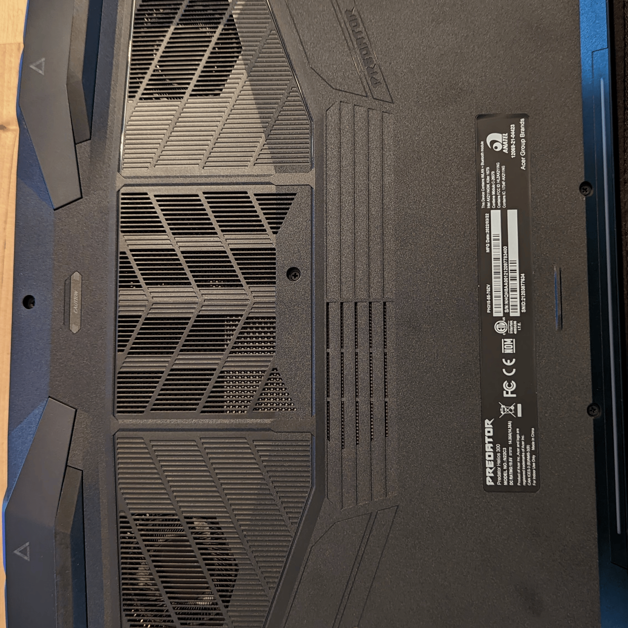 Acer Predator Helios 300 I7-12700H RTX 3060 16GB Ram 
