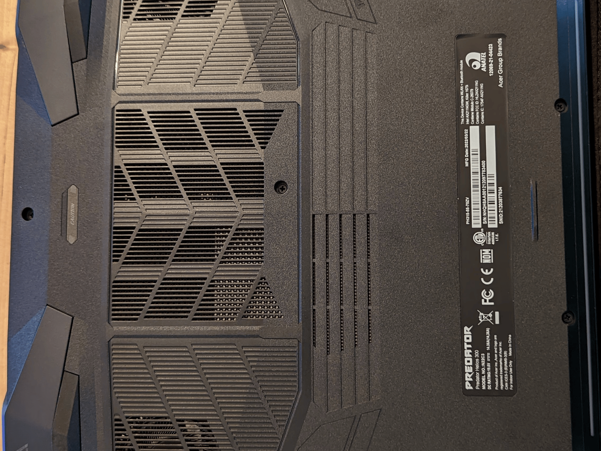 Acer Predator Helios 300 I7-12700H RTX 3060 16GB Ram 