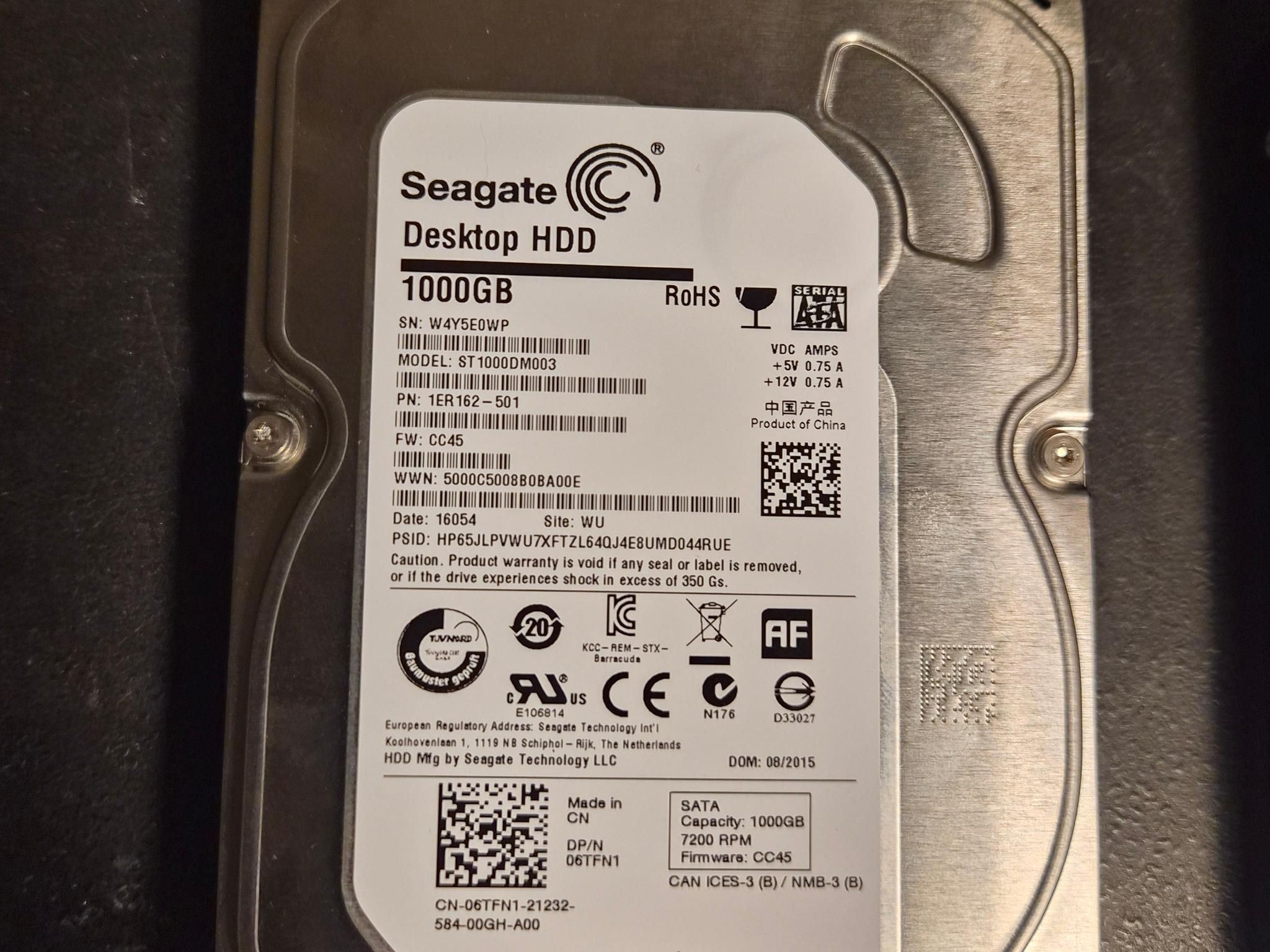 Seagate Desktop HDD 1tb