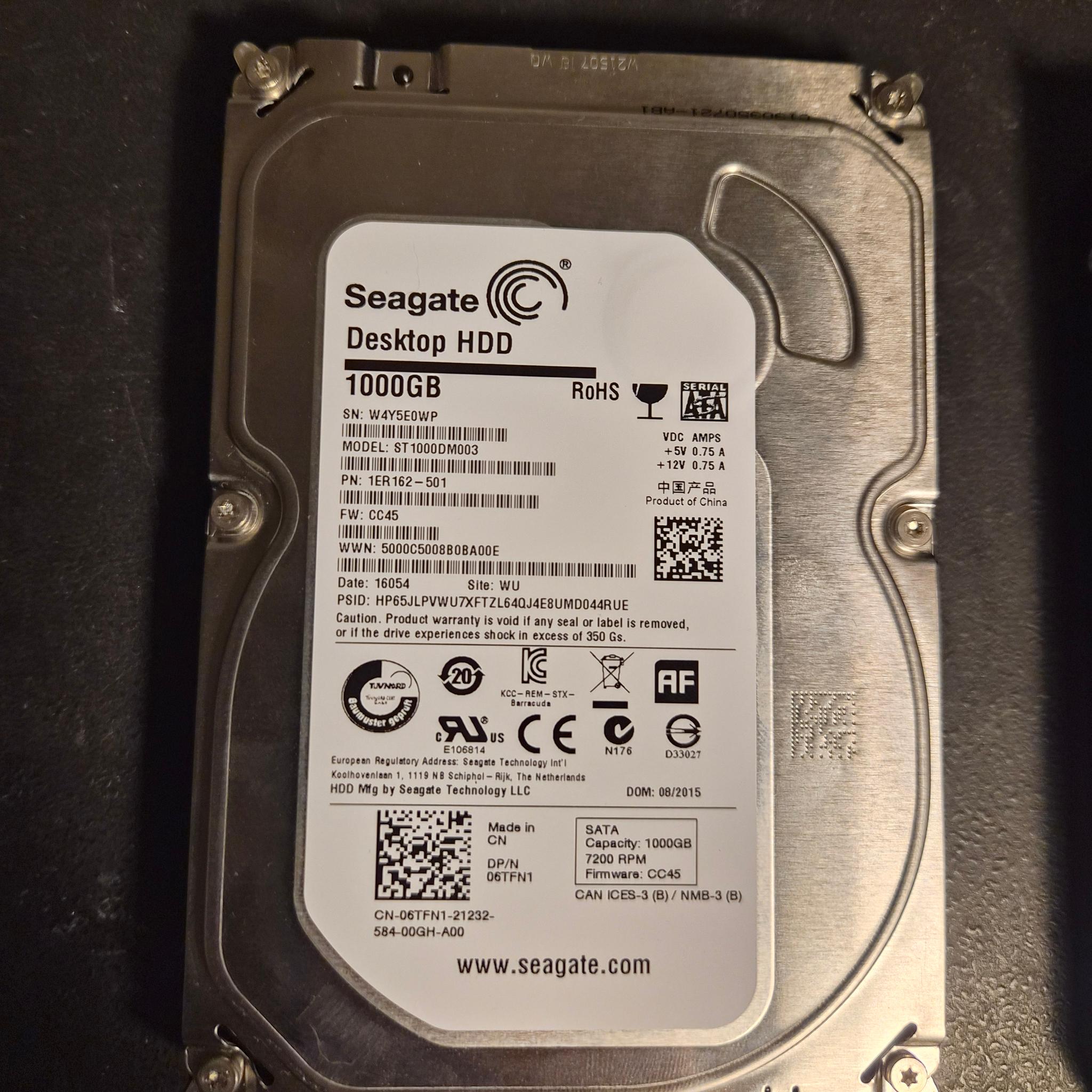 Seagate Desktop HDD 1tb