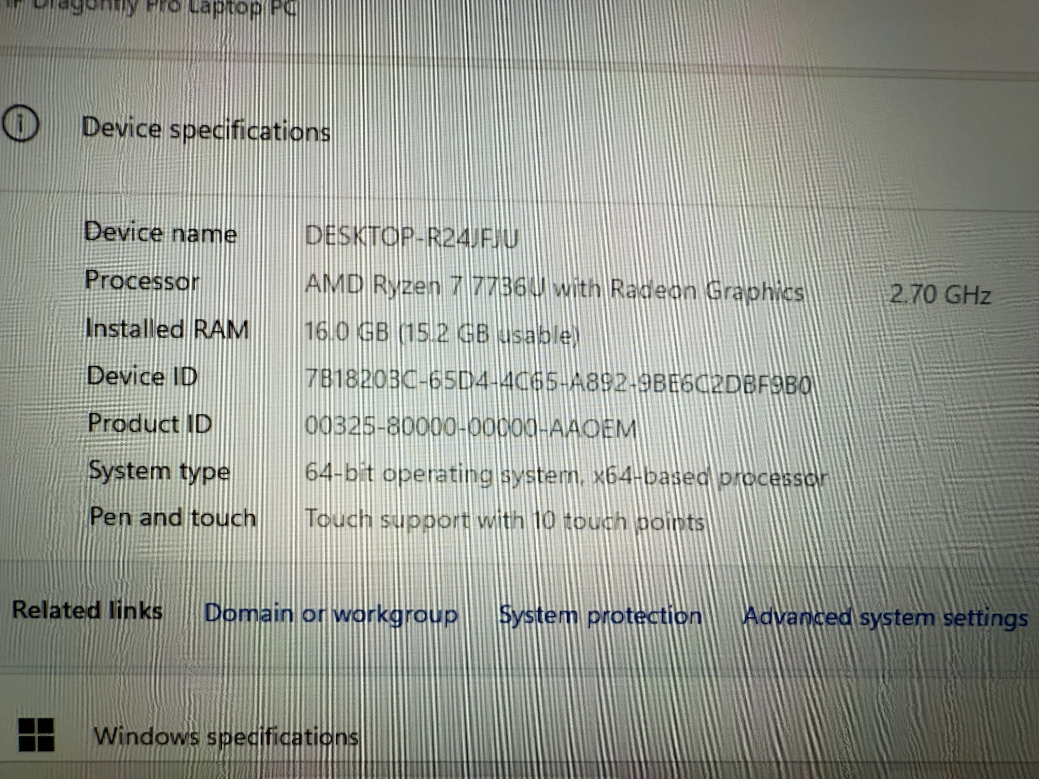 $1400 laptop for $400-HP Dragonfly Pro One 2024 laptop, under warranty. 7736u CPU and 680M igpu.