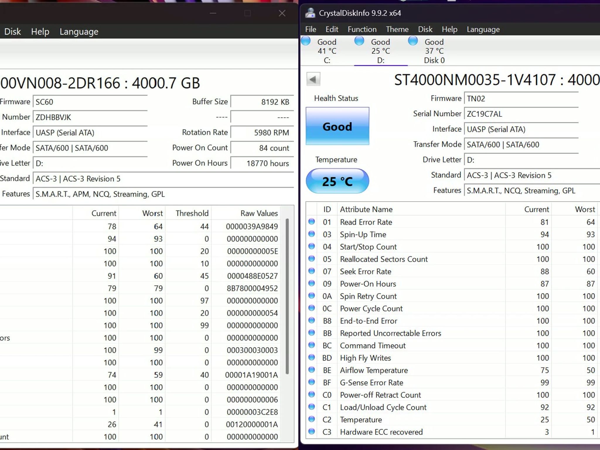 Seagate 4TB SATA HDDs — IronWolf + Enterprise