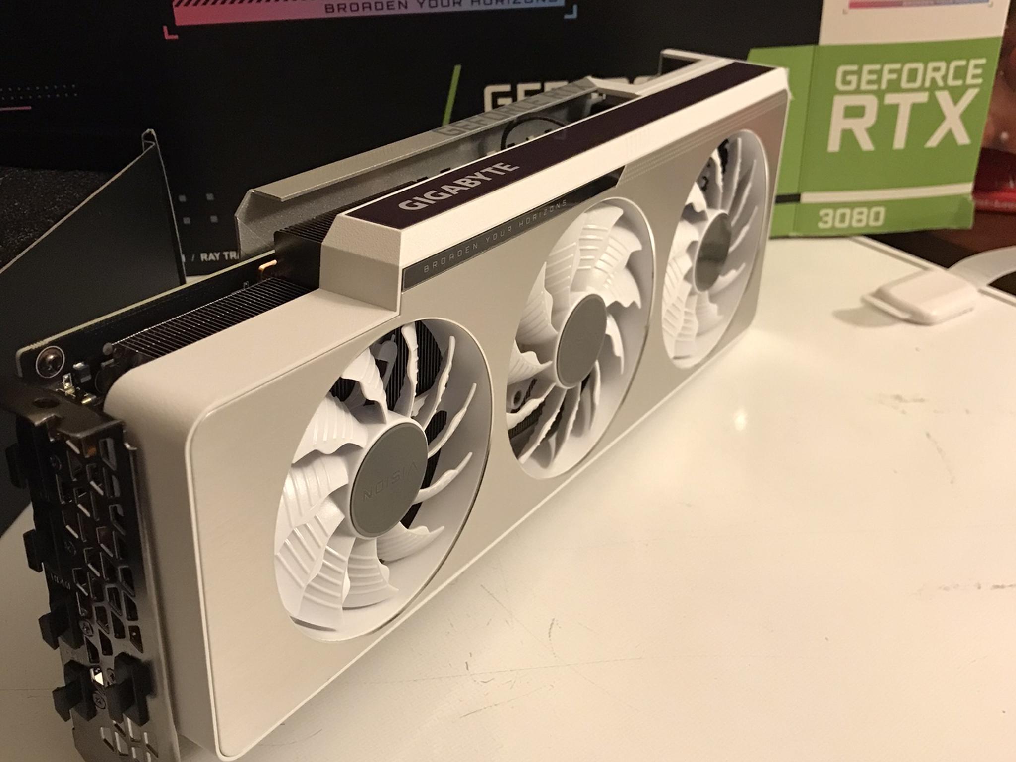 GIGABYTE GeForce RTX 3080 VISION OC 10GB GDDR6X V2 LHR Graphics Card- White