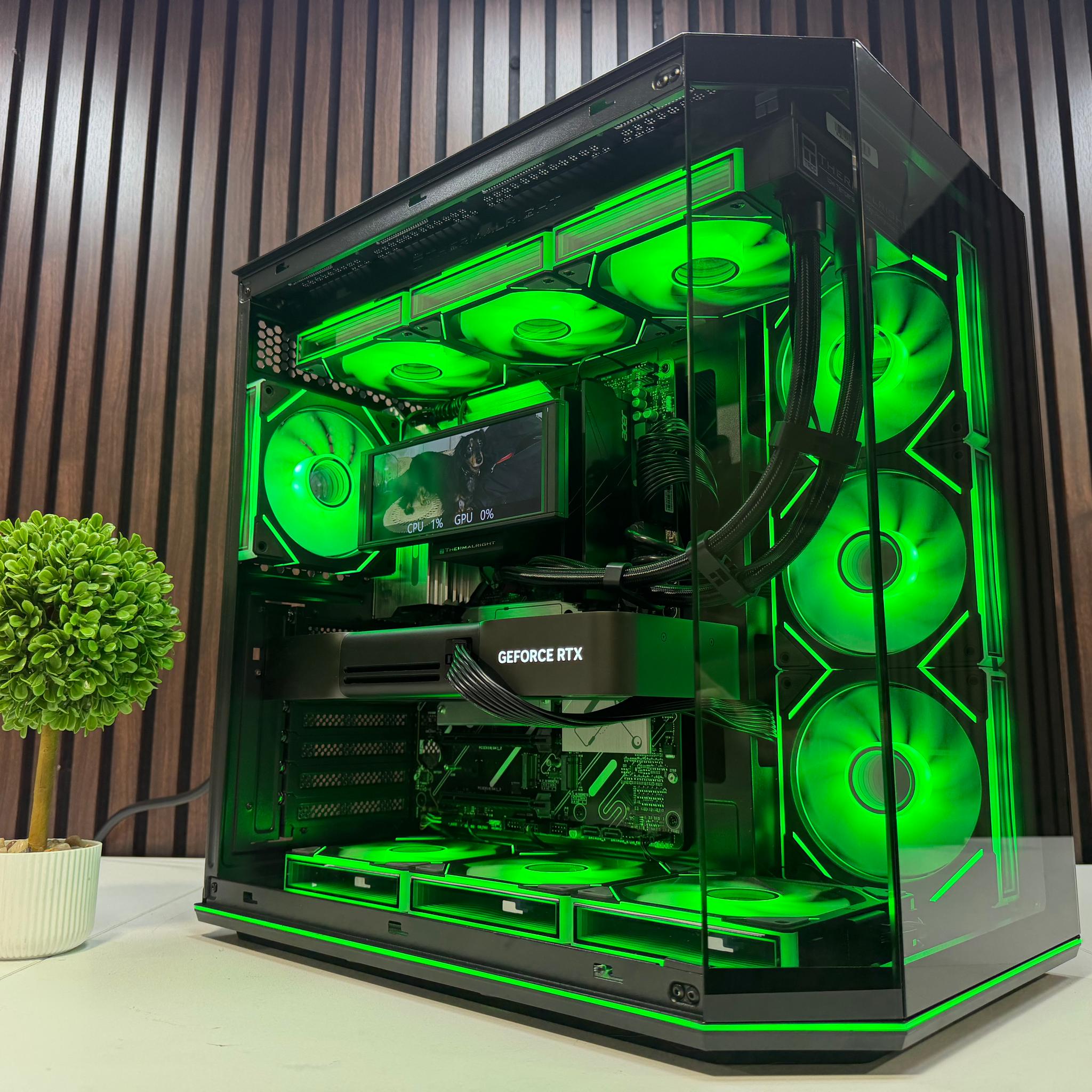 RTX 5090 | Ryzen 9950X3D | 64GB DDR5 | 2TB M.2 | 1200 Watt Gold PSU | LCD AIO
