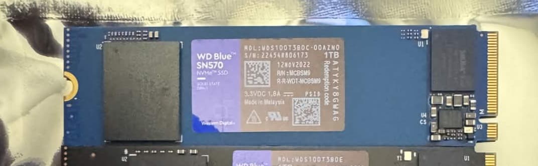WD Blue SN570 1TB NVMe SSD