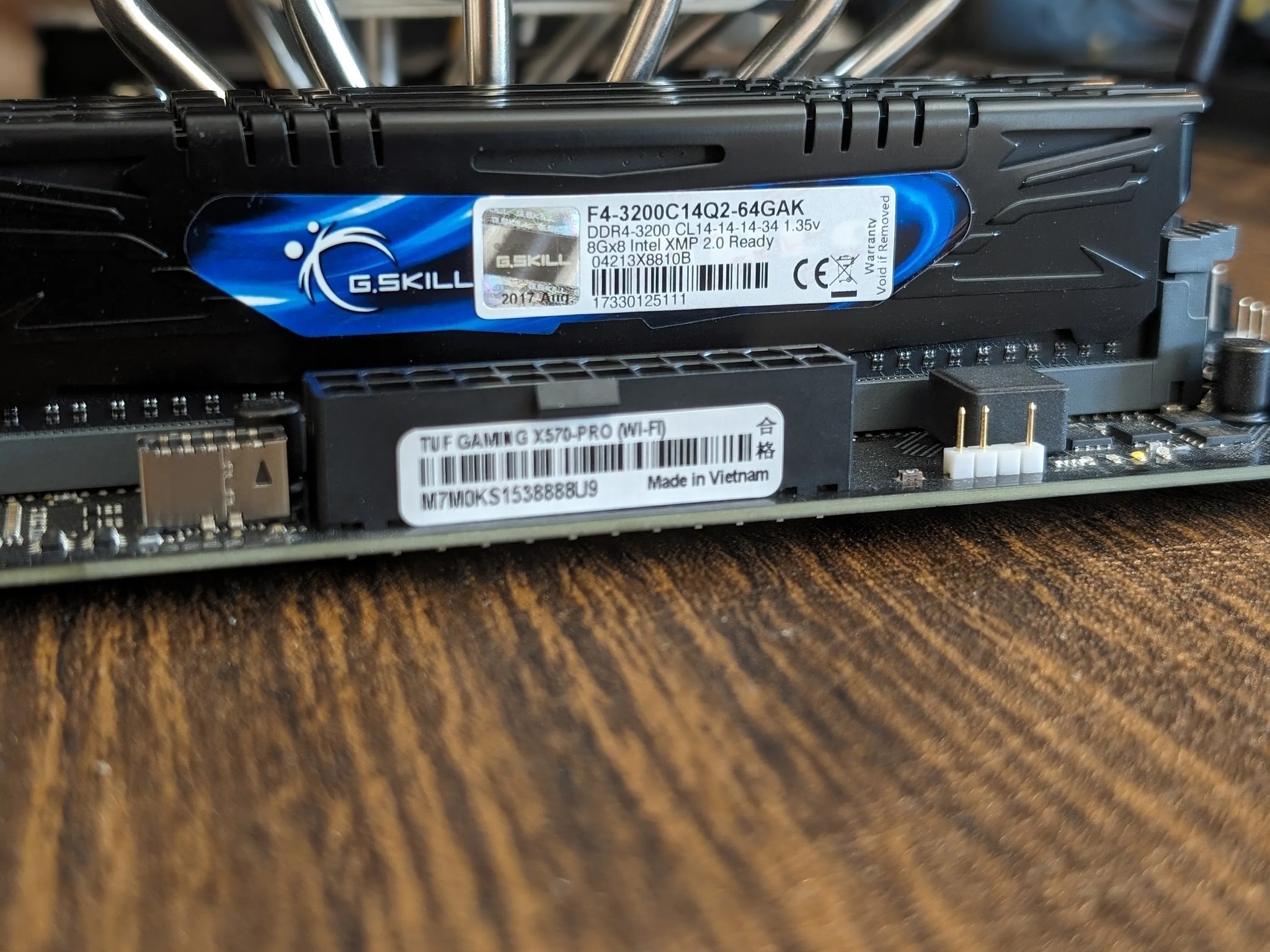 MoBo/CPU/Memory Combo: ASUS TUF GAMING X570-PRO (WI-FI) w/AMD 5600X3D CPU/G.Skill 3200mhz DDR4 32gb