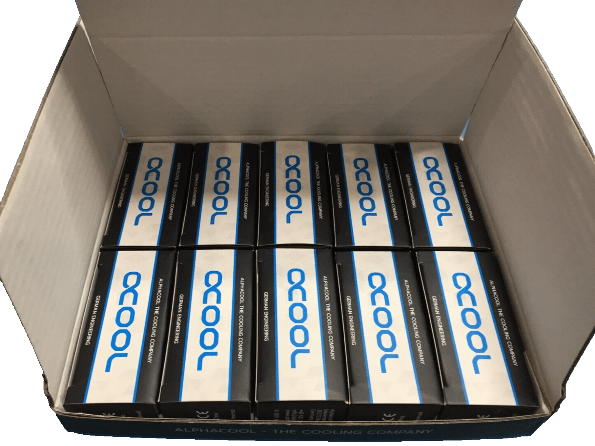 Alphacool 45 Degree Rotatable Angled Fitting G1/4 Black 10-Pack 17246