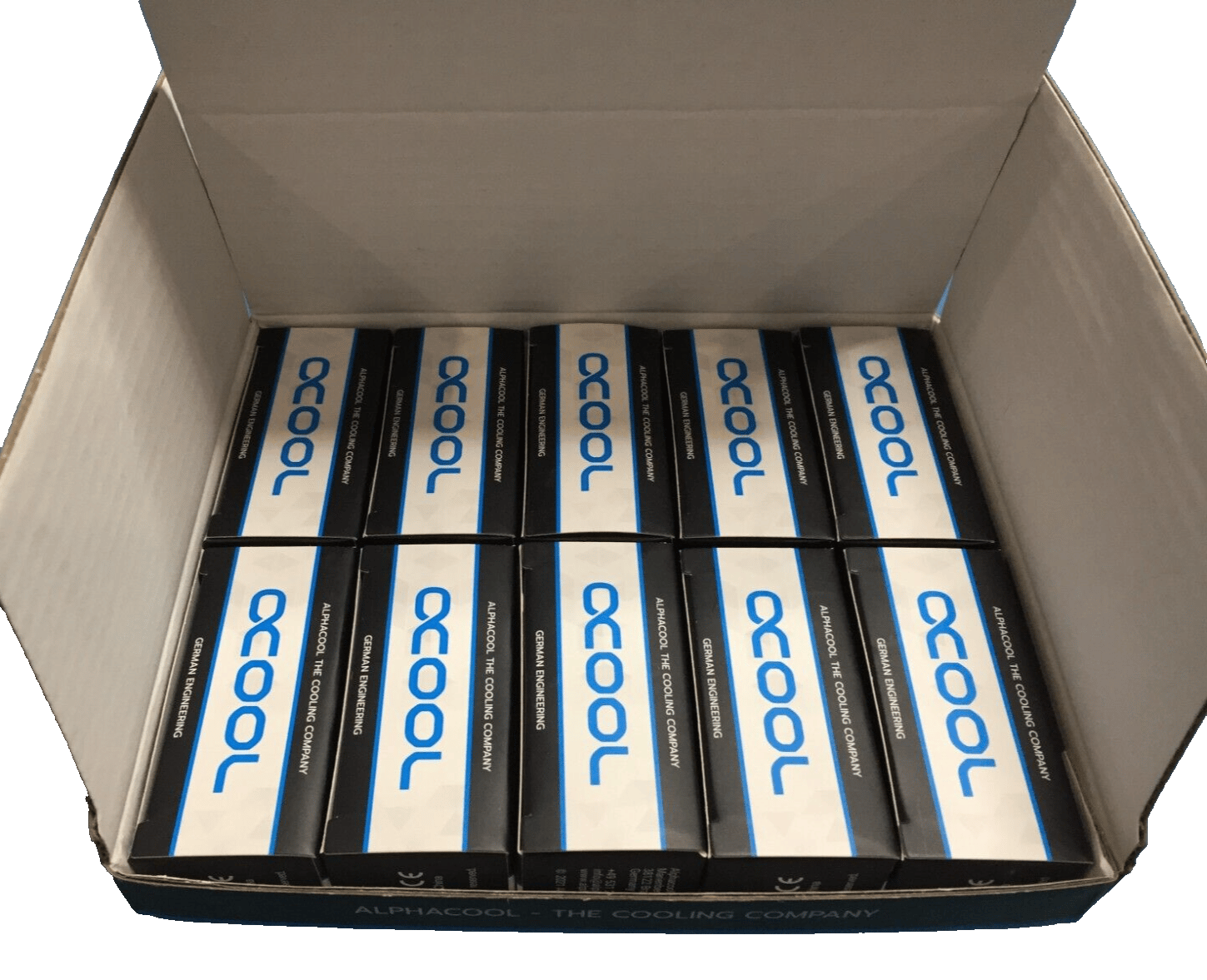 Alphacool 45 Degree Rotatable Angled Fitting G1/4 Black 10-Pack 17246