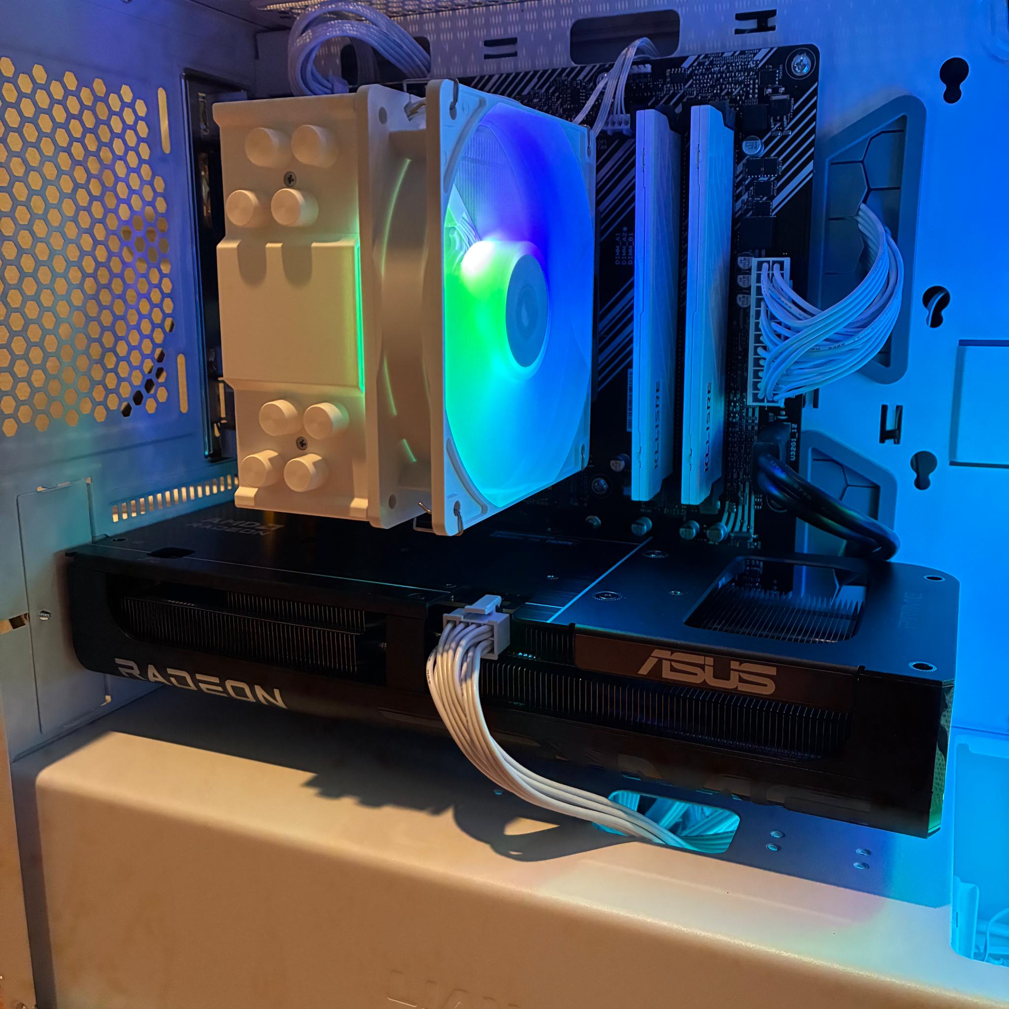 RX 9060XT R7 5800XT WHITE RGB GAMING PC 32GB 1TB SSD WiFi 6 BLUETOOTH WINDOWS 10/11