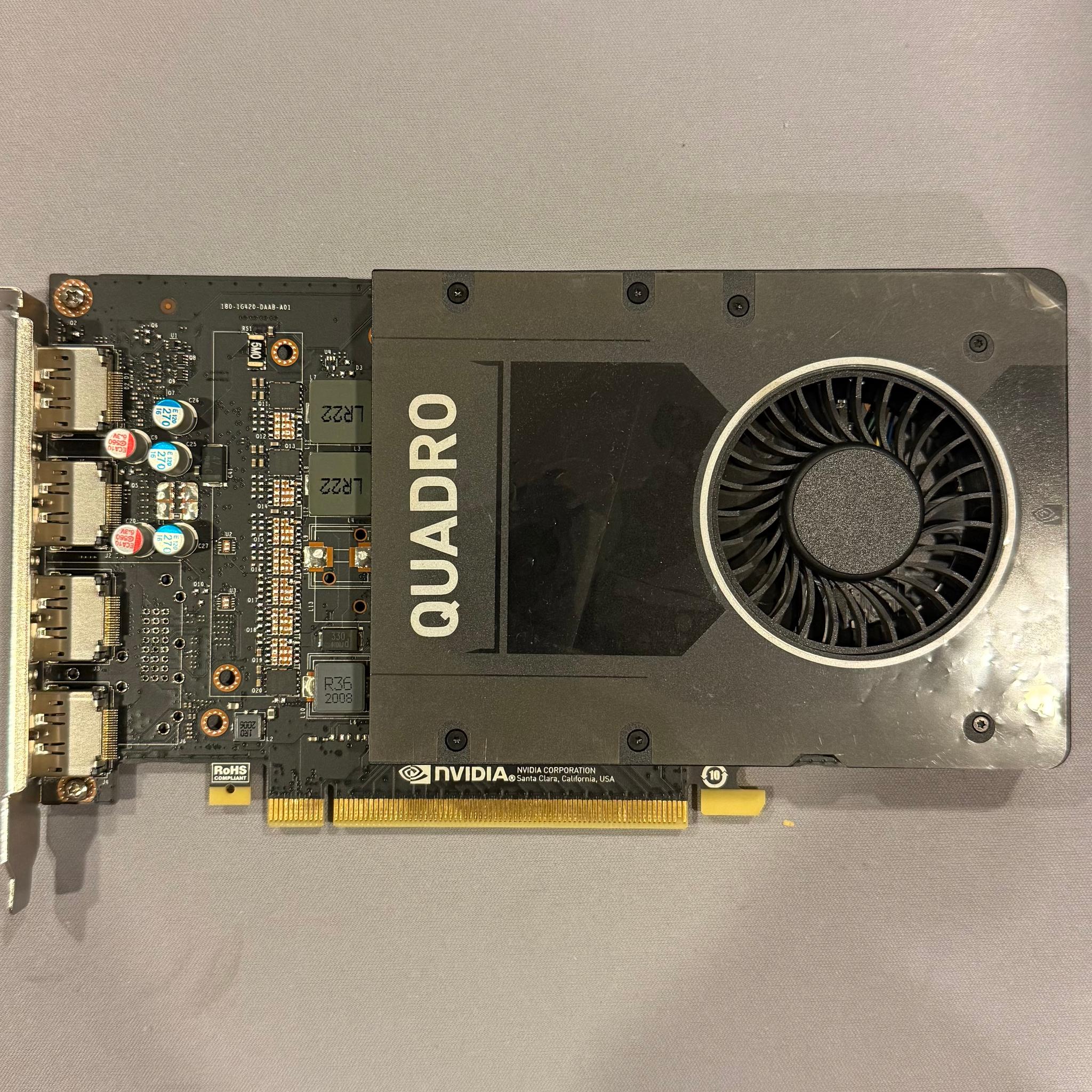 Tested PNY NVIDIA Quadro P2200 5GB GDDR5X 4x DisplayPort GPU Graphics Card