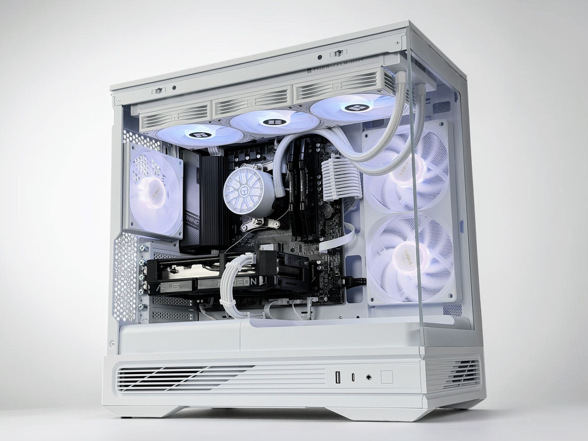 💧🧬Liquid Cooled Gaming PC🚀 AMD RX 9600 XT 16GB🚀AMD Ryzen 7 5800X🚀 16GB DDR4🚀 1TB SSD