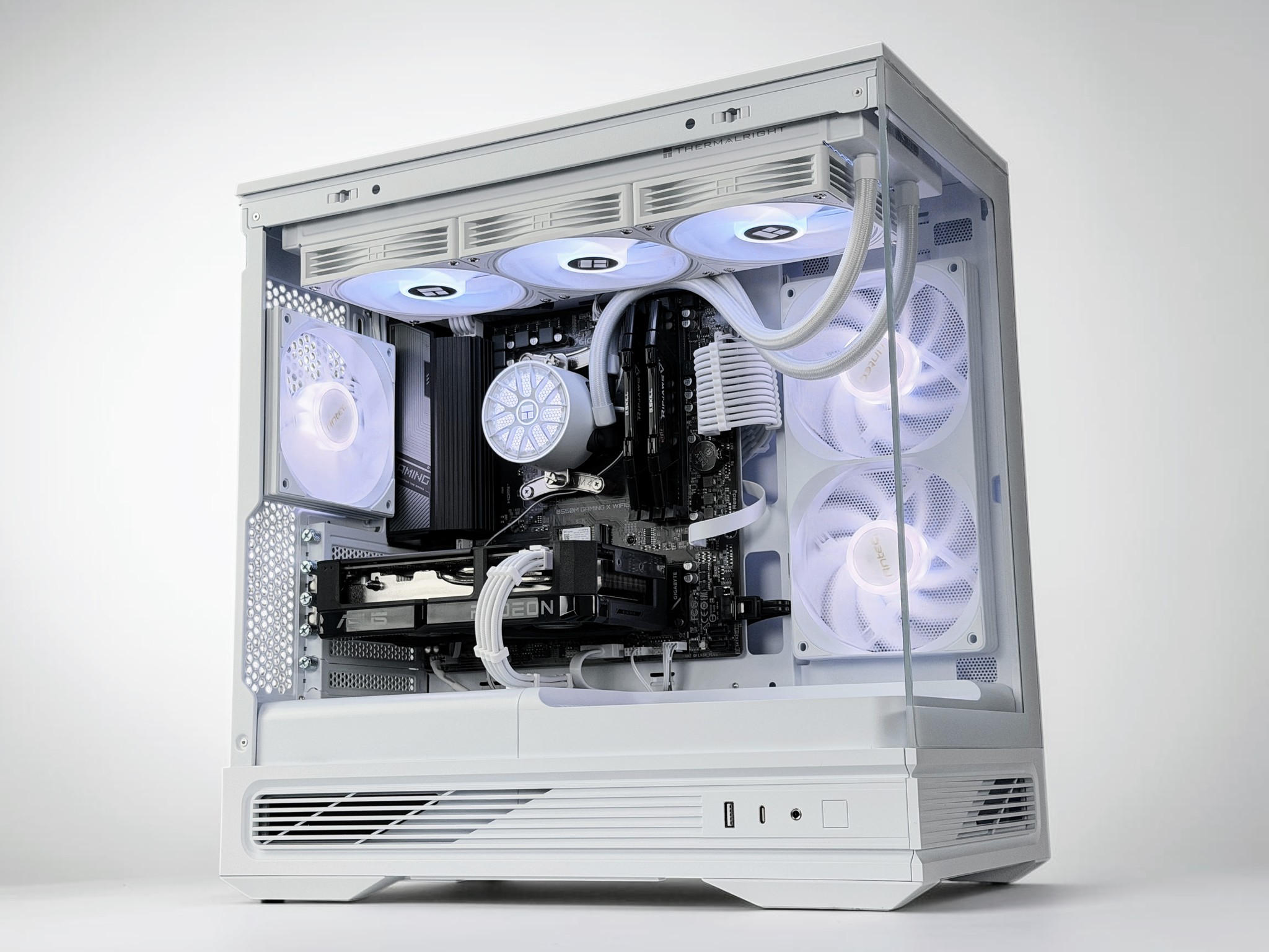 💧🧬Liquid Cooled Gaming PC🚀 AMD RX 9600 XT 16GB🚀AMD Ryzen 7 5800X🚀 16GB DDR4🚀 1TB SSD