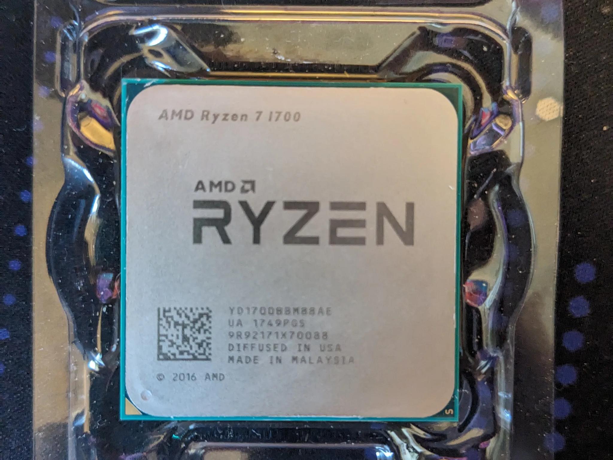 AMD Ryzen 7 1700 8-Core Processor No Box, No Cooler