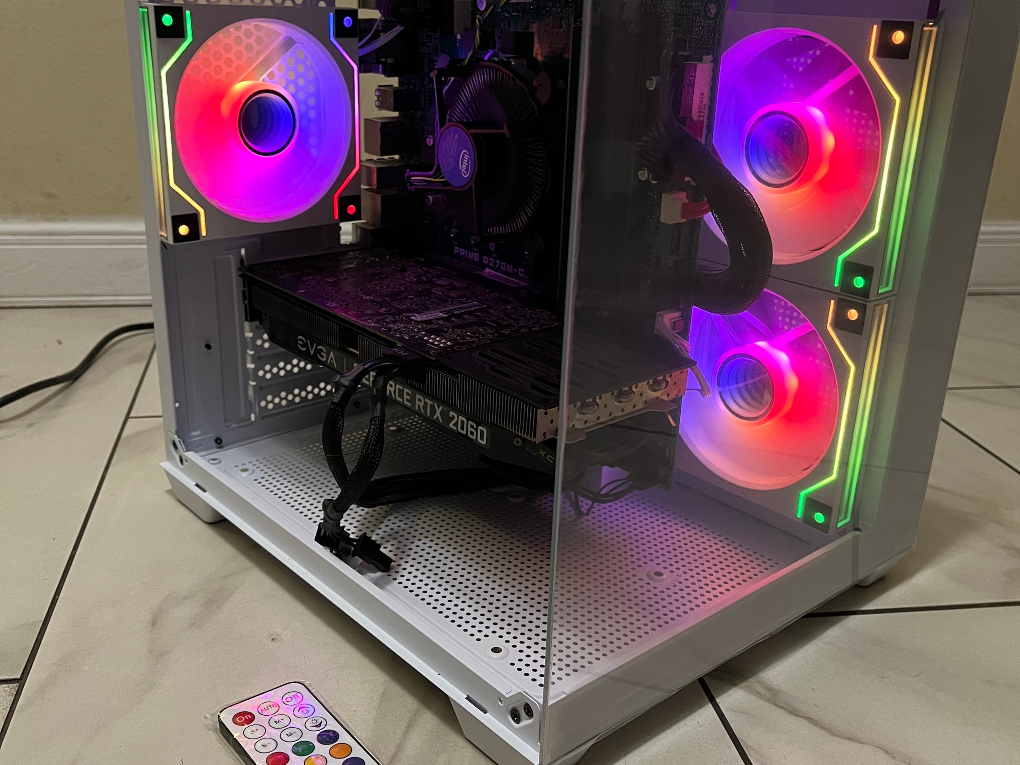 🟠🔥RTX 2060, Intel i5-7400, 16GB RAM,  500 GB SSD, High Performance RGB Gaming PC w/ Remote 🖥️