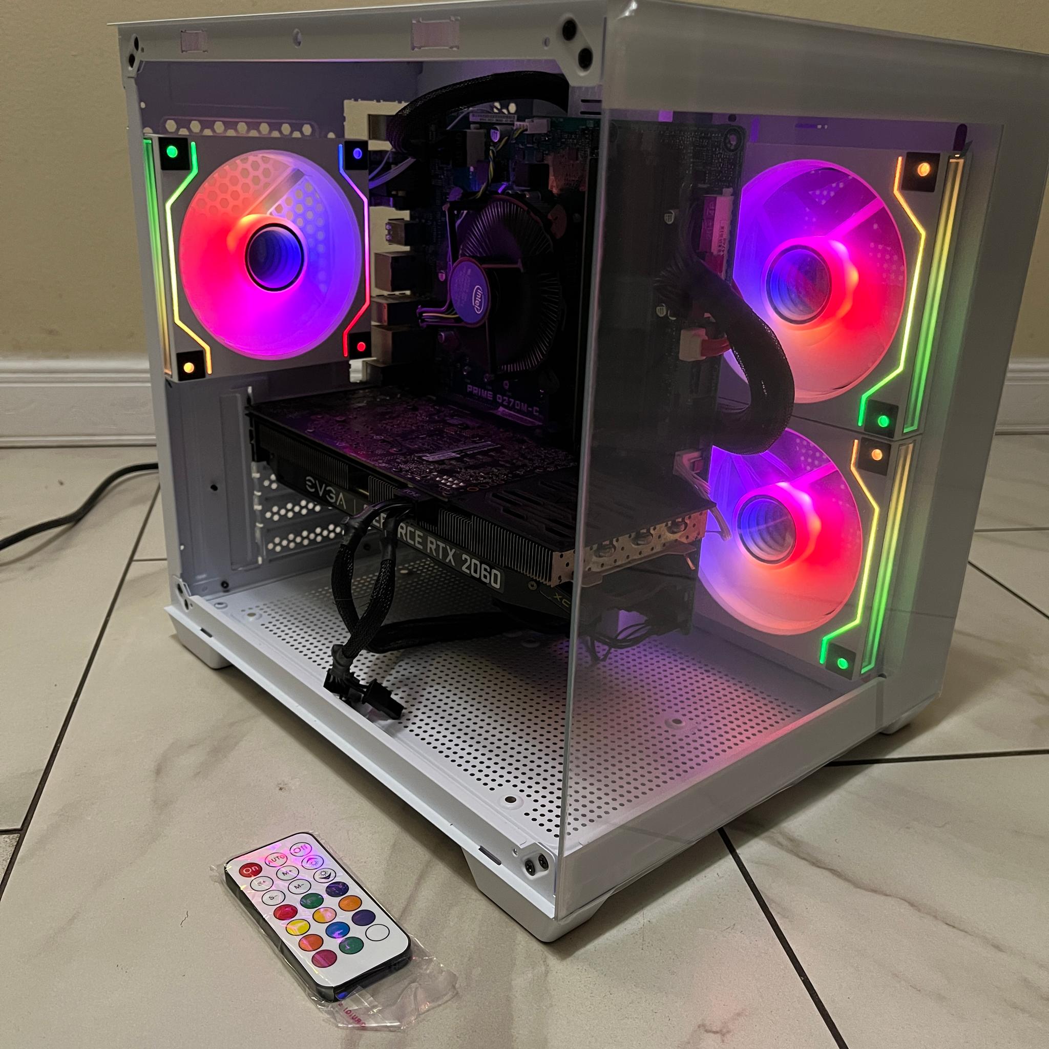 🟠🔥RTX 2060, Intel i5-7400, 16GB RAM,  500 GB SSD, High Performance RGB Gaming PC w/ Remote 🖥️