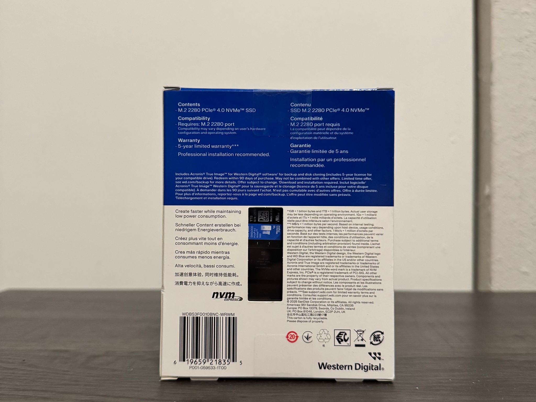 BRAND NEW SEALED-Western Digital WD Blue SN5000 NVMe PCIe 4.0 SSD 1TB M.2 2280