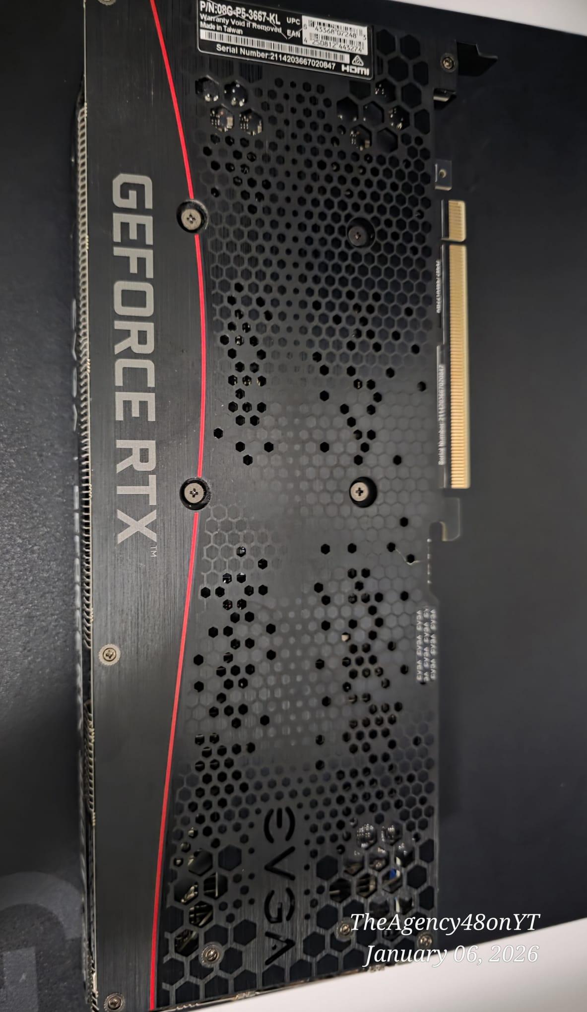 EVGA FTW3 ULTRA 3060 TI USED ONLY IN A GAMING PC