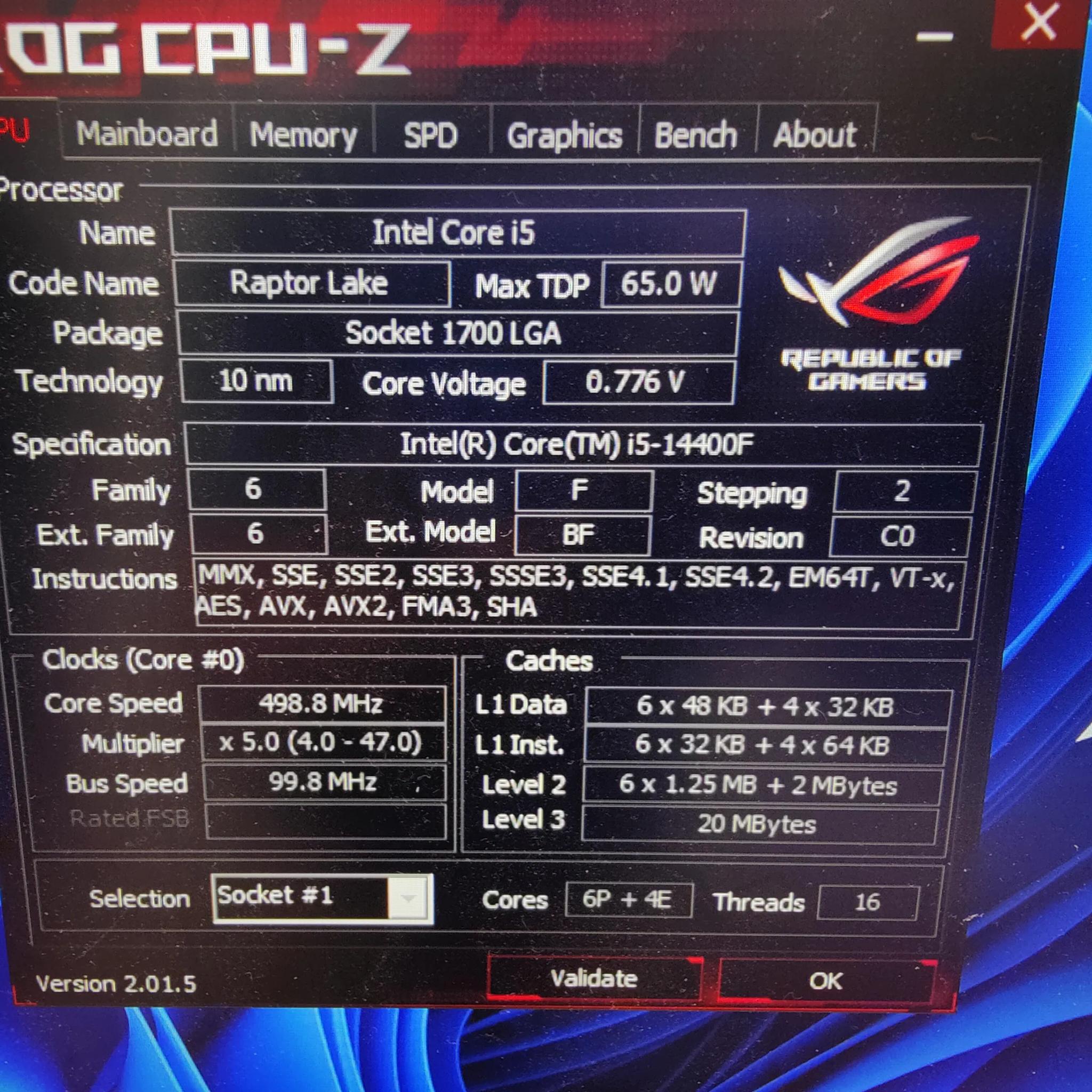 MSI B760 Gaming wifi - Intel 14400F CPU