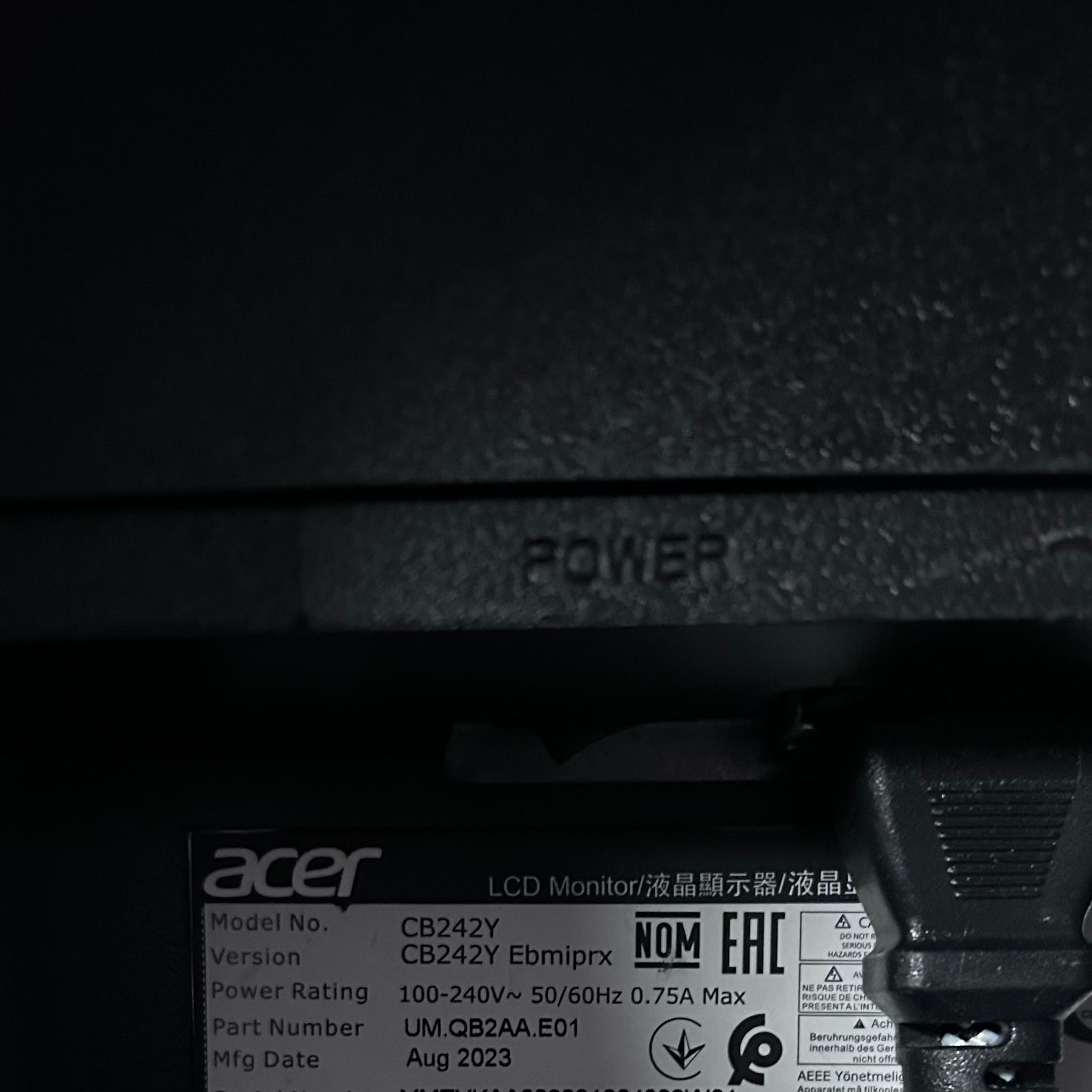 ACER CB242Y Widescreen LED Monitor (100hz) 1920x1080
