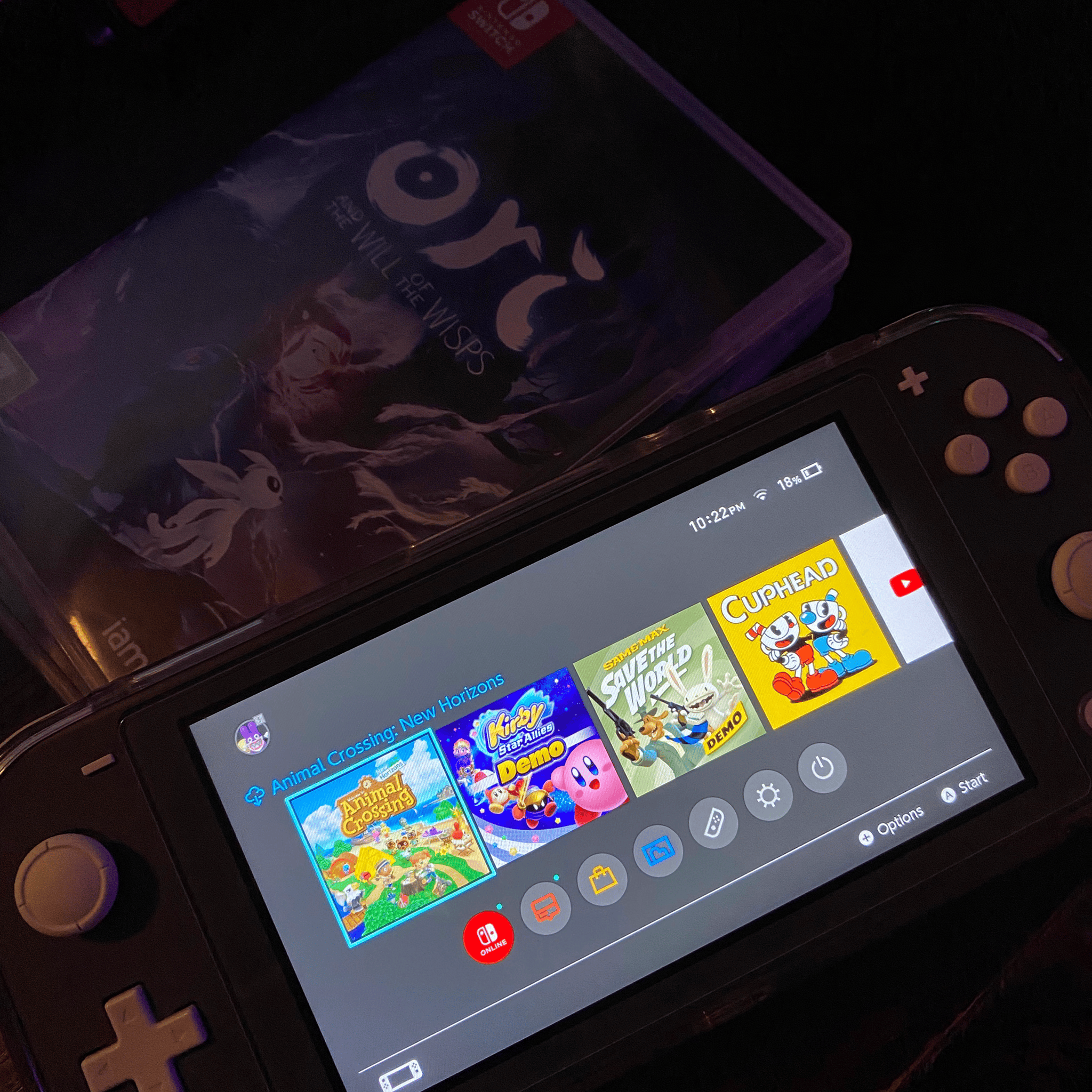 Nintendo Switch Lite (Gray)/w two Games 