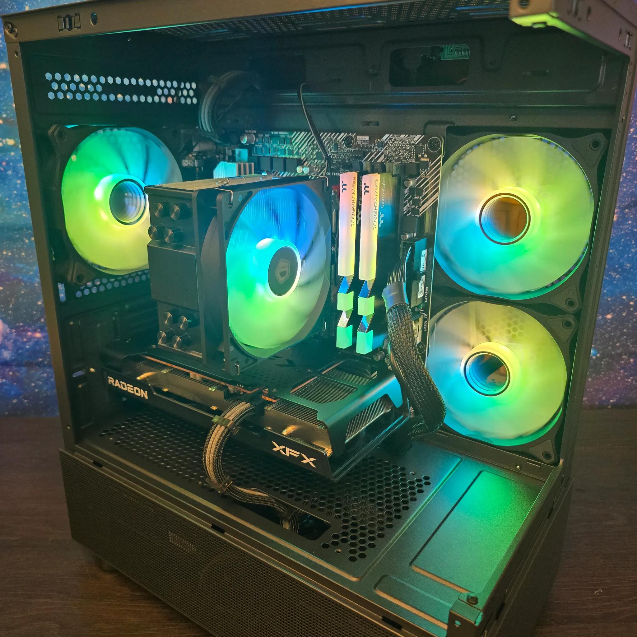 MID LEVEL 1080P PC | RX 6600 8GB | Ryzen 5 5500 | B550M | 16GB DDR4